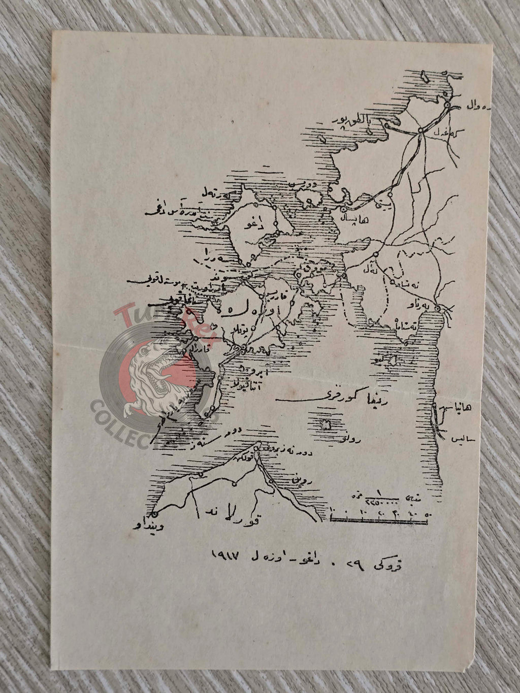 Ottoman Military Map of the Operation Albion WW1 Empire 1920s Estonia War Army Gulf of Riga
