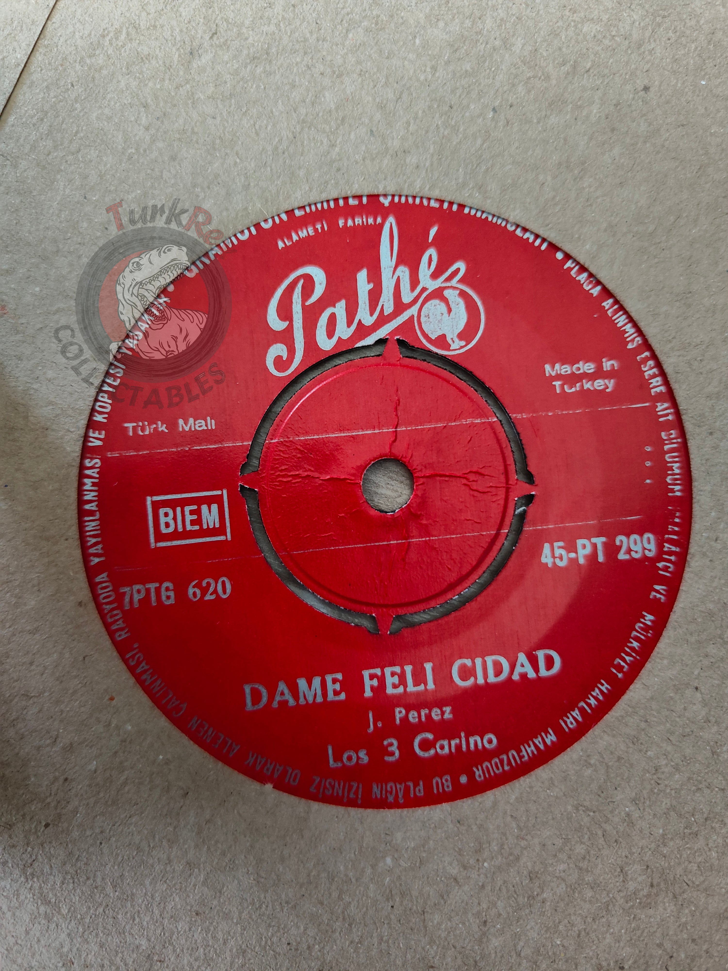 Los 3 Carino – Madrid / Dame Feli Cidad 7" Turkish Pressing Vinyl Turkey Edition