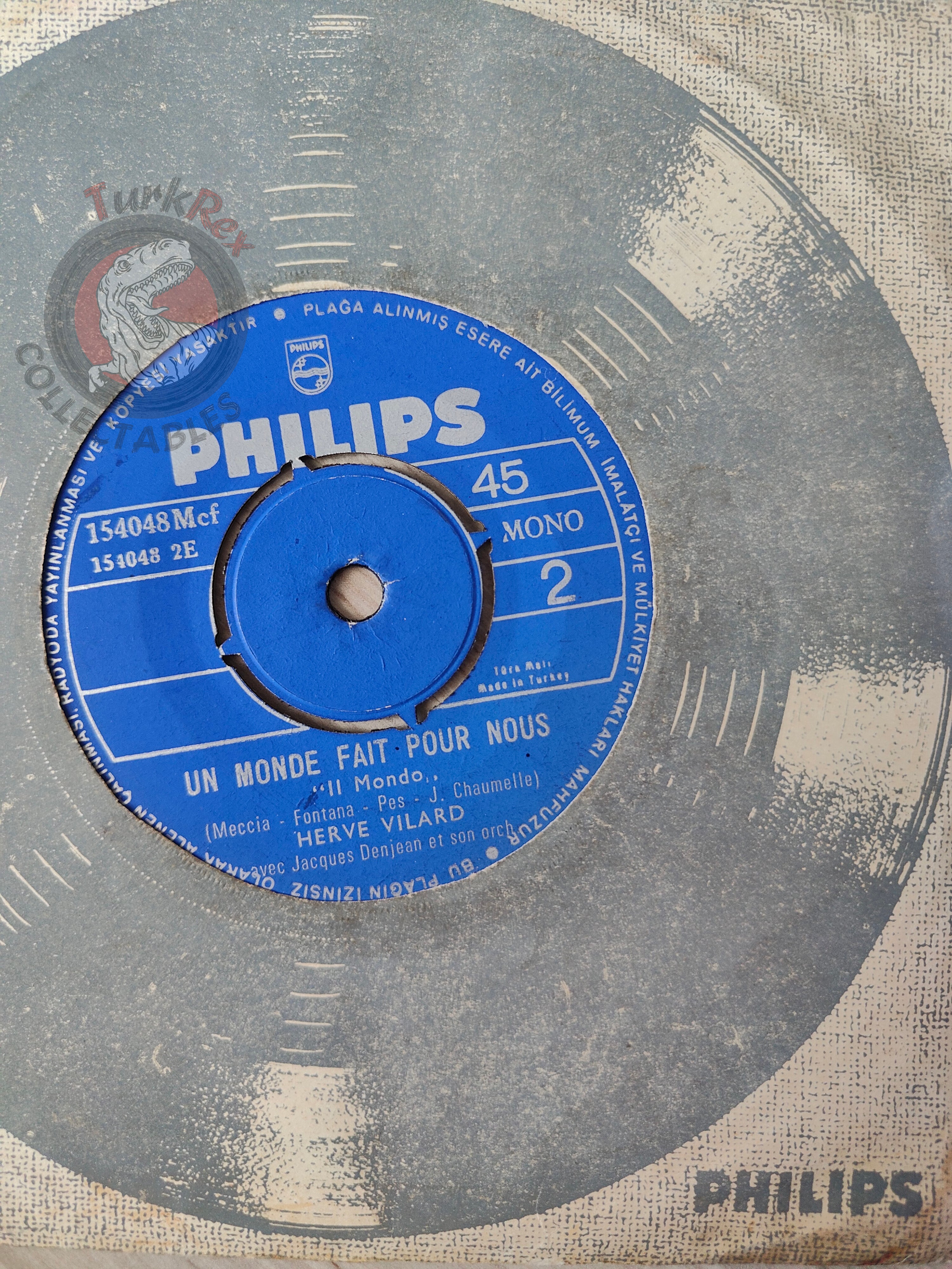 Hervé Vilard – Capri C'est Fini 7" Turkish Pressing Vinyl Turkey Edition
