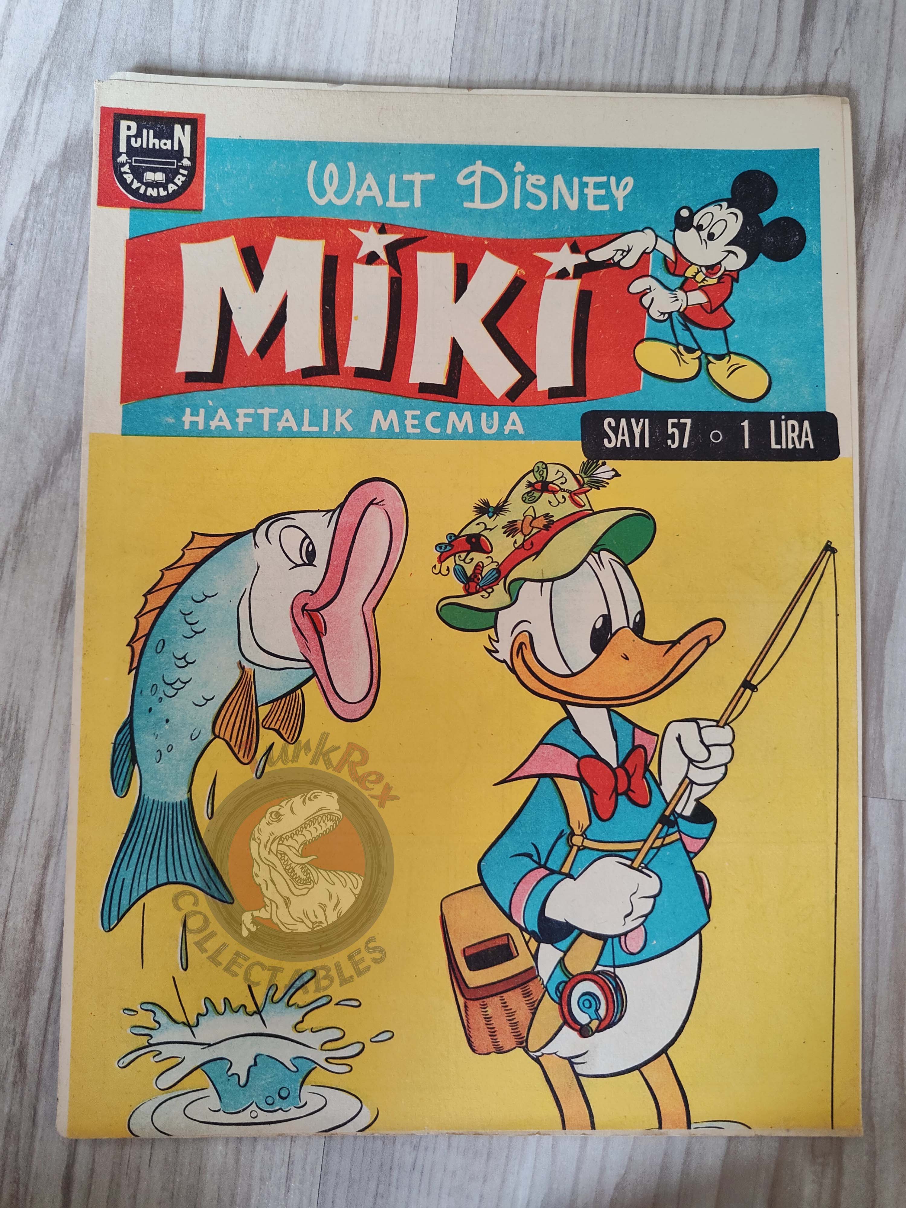 Mickey Mouse Mag #57 1963 Turkish Comic Turkey Walt Disney Donald Duck Goofy