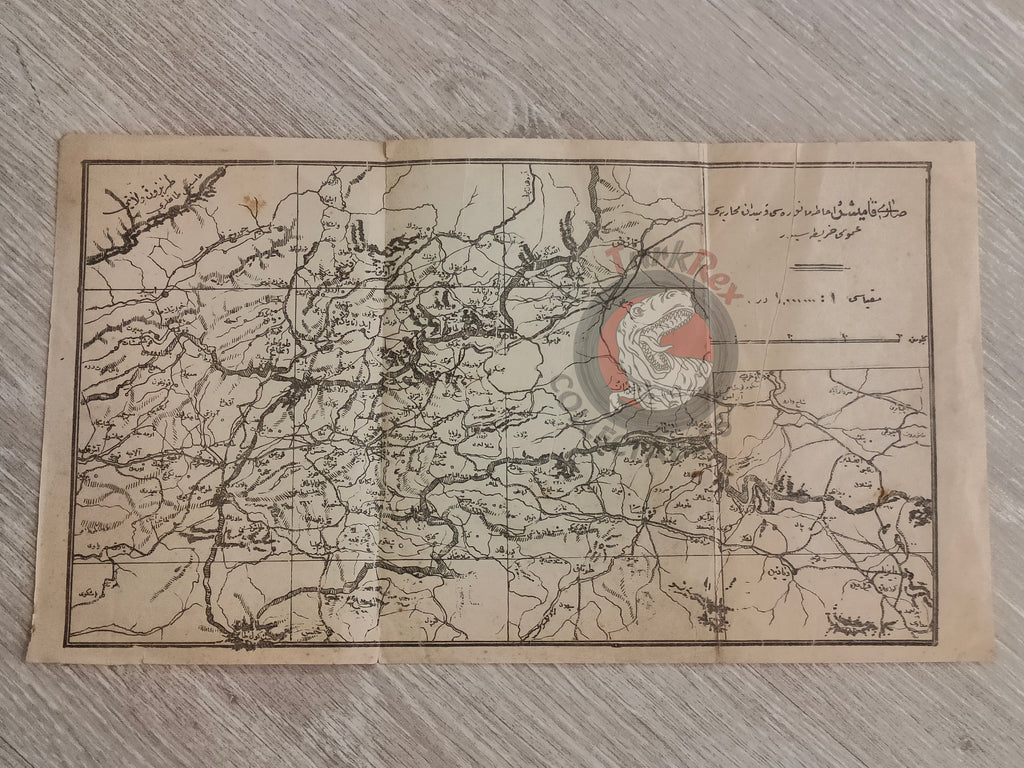 Battle Of Sarıkamış Sarikamish WW1 1922 Caucasus campaign Ottoman Military Map