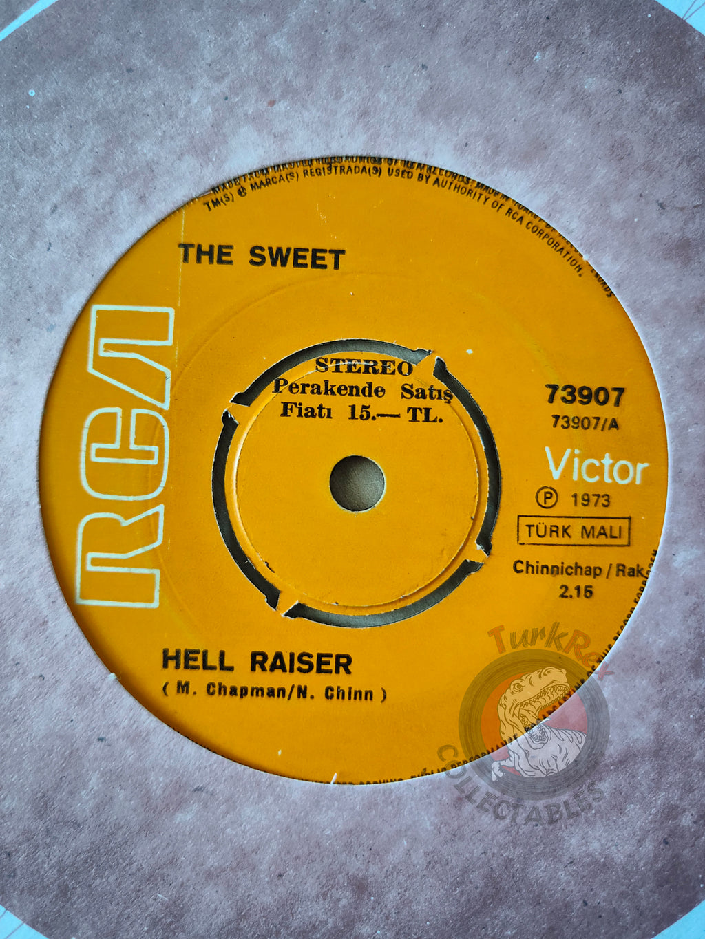The Sweet – Hell Raiser 7" Turkish Pressing Vinyl Turkey Edition 2
