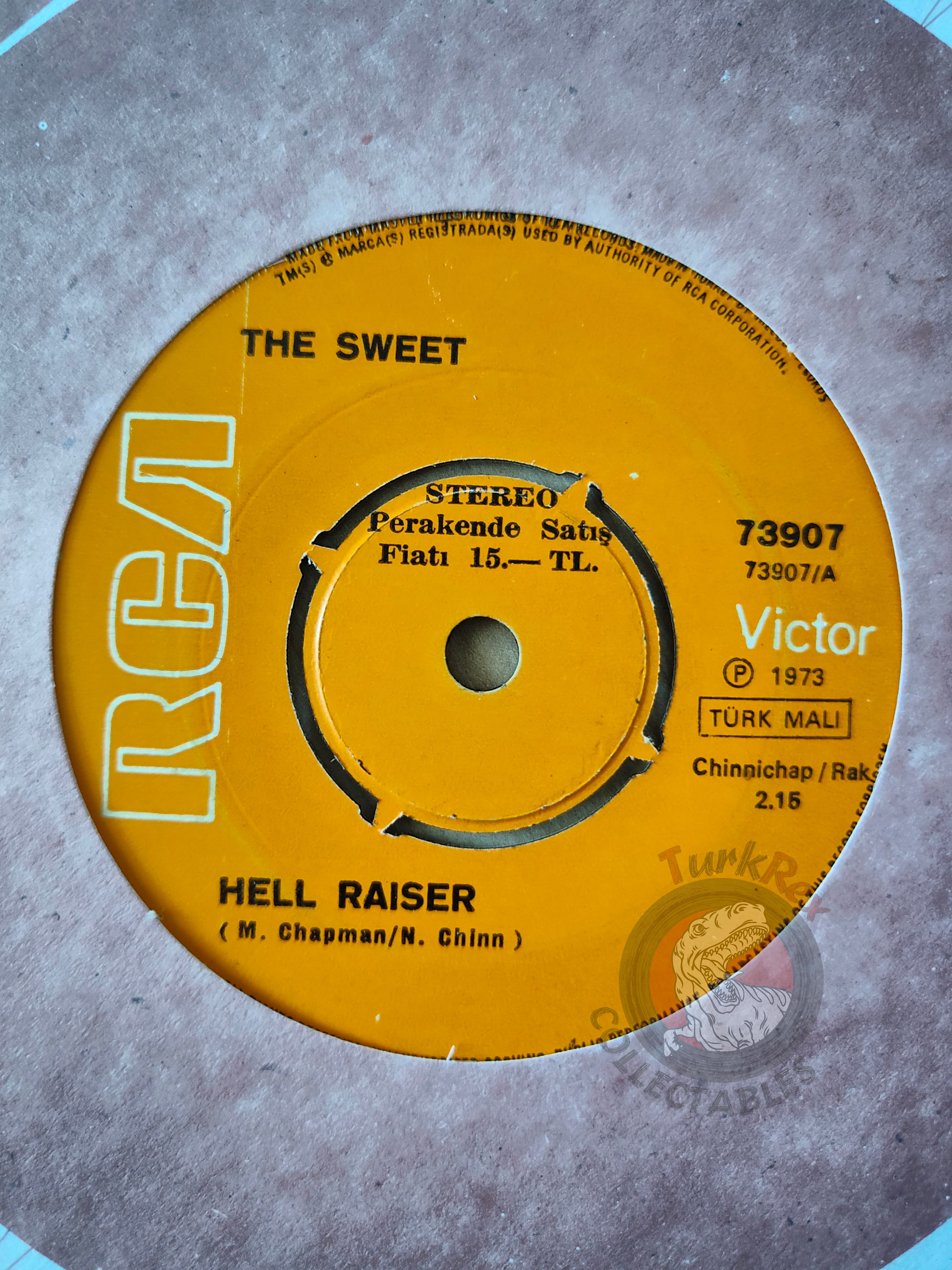 The Sweet – Hell Raiser 7" Turkish Pressing Vinyl Turkey Edition 2