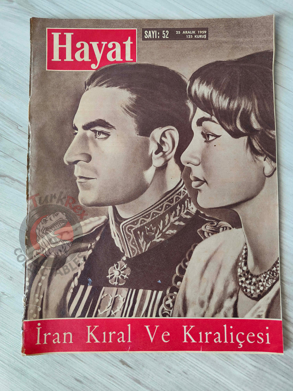 Hayat 1959 The Shah and Queen Farah Diba Turkish Mag Turkey Iran Mohammad Reza Pahlavi