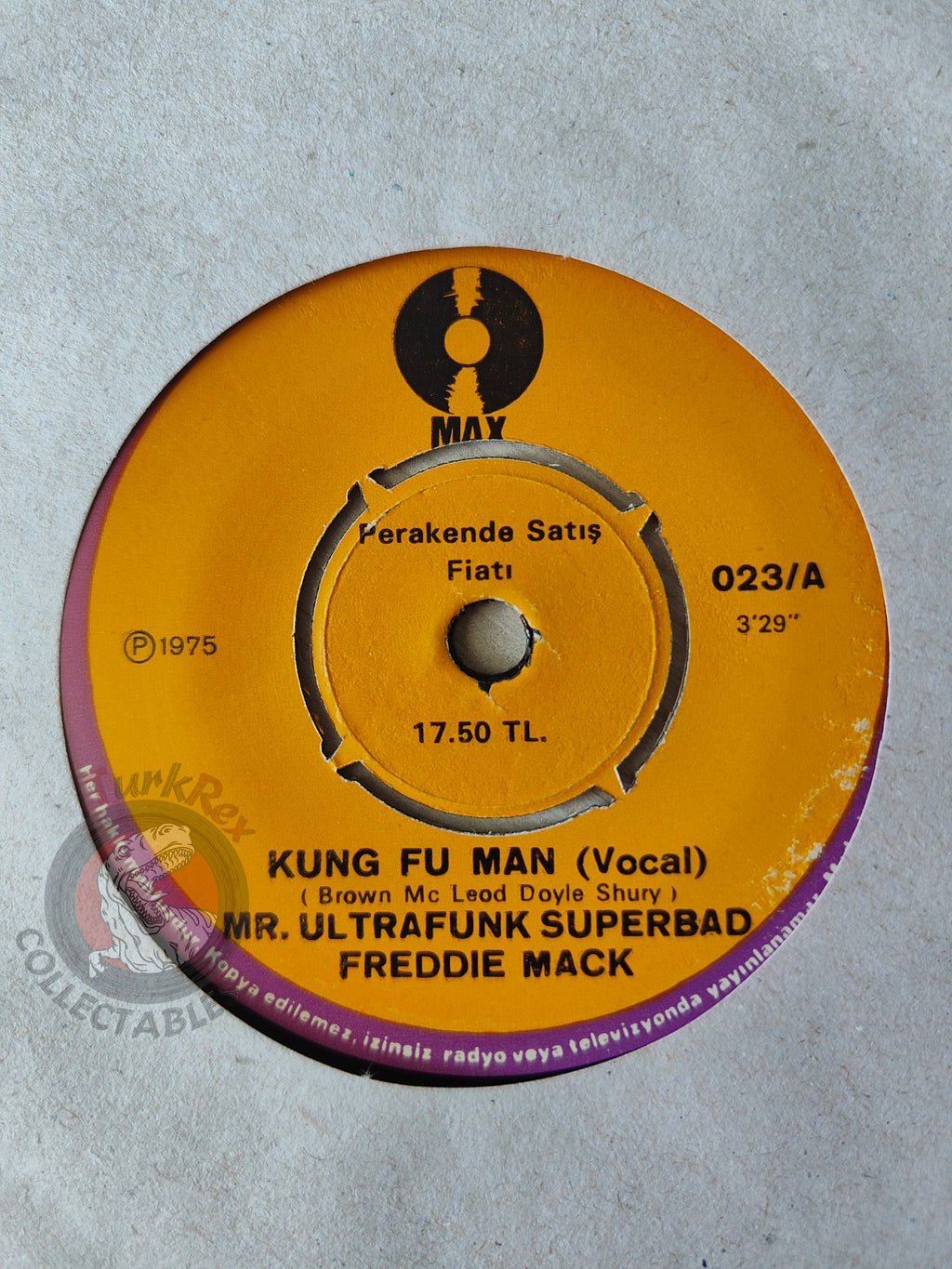 Ultrafunk – Kung Fu Man 7" Turkish Pressing Vinyl Turkey Edition