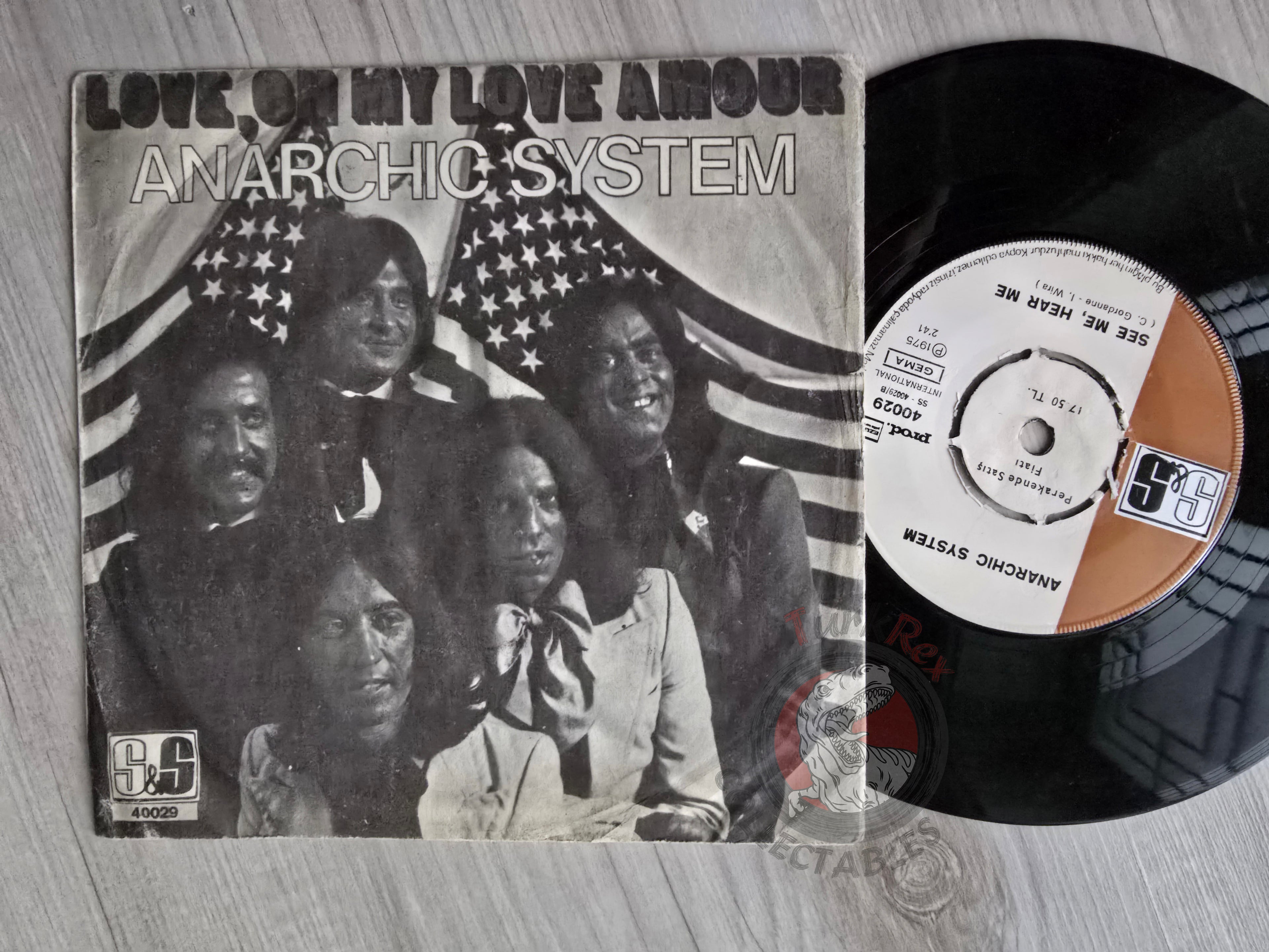 Anarchic System – Love, Oh My Love Amour 7" Turkish Pressing Vinyl Turkey Edition