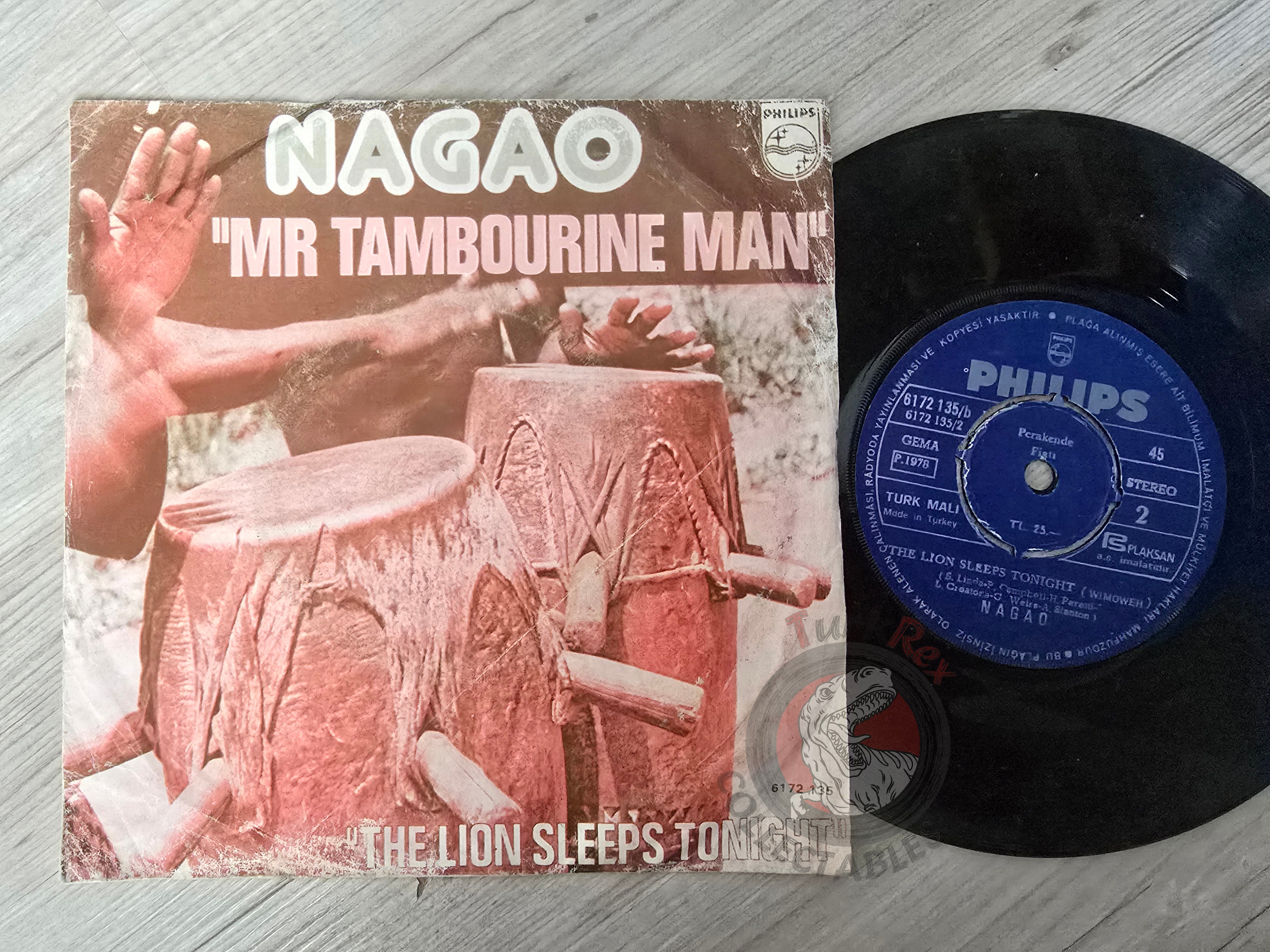 Nagao – Mr Tambourine Man 7" Turkish Pressing Vinyl Turkey Edition Bob Dylan