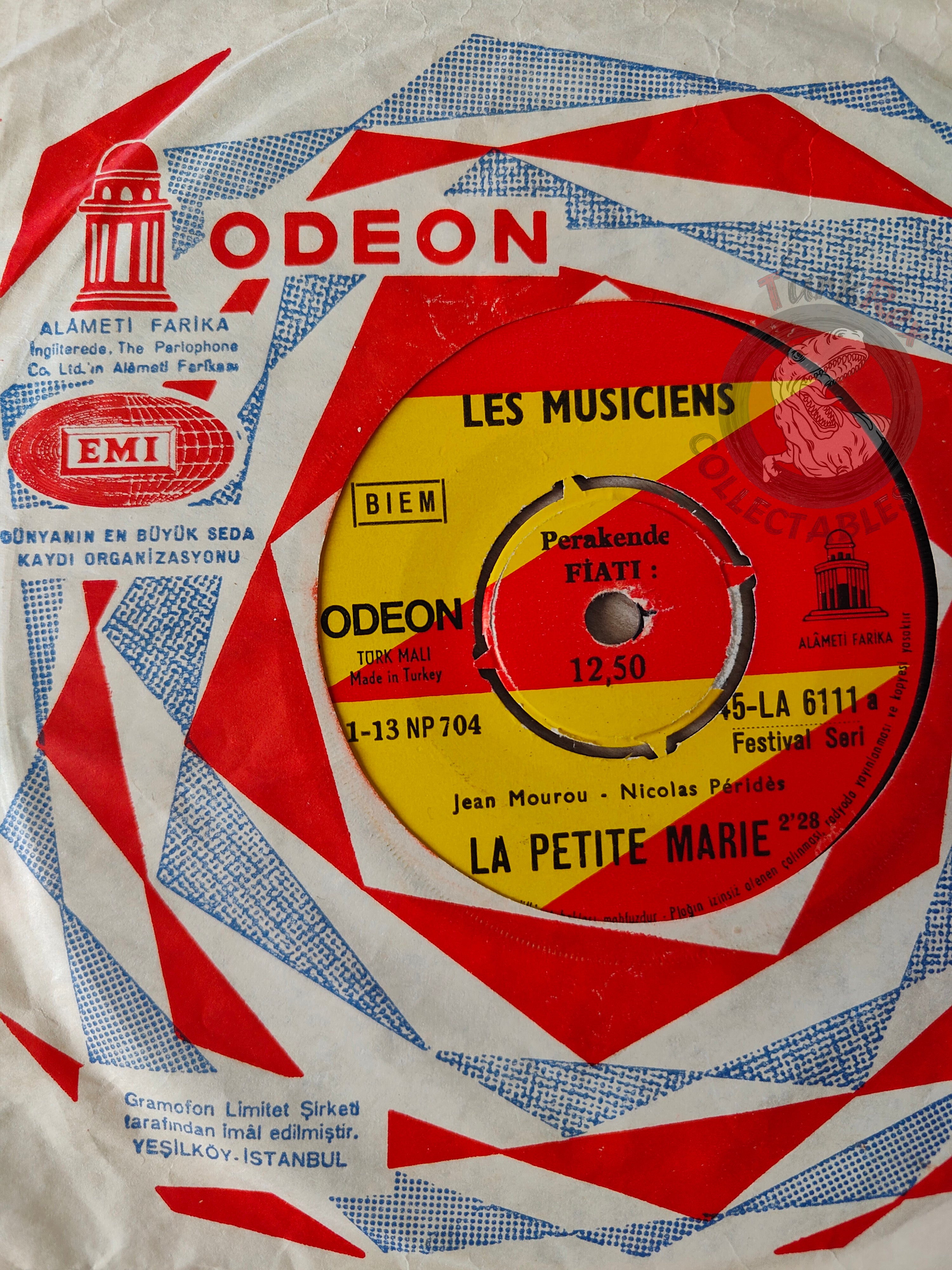 Les Musiciens – La Petite Marie 7" Turkish Pressing Vinyl Turkey Edition