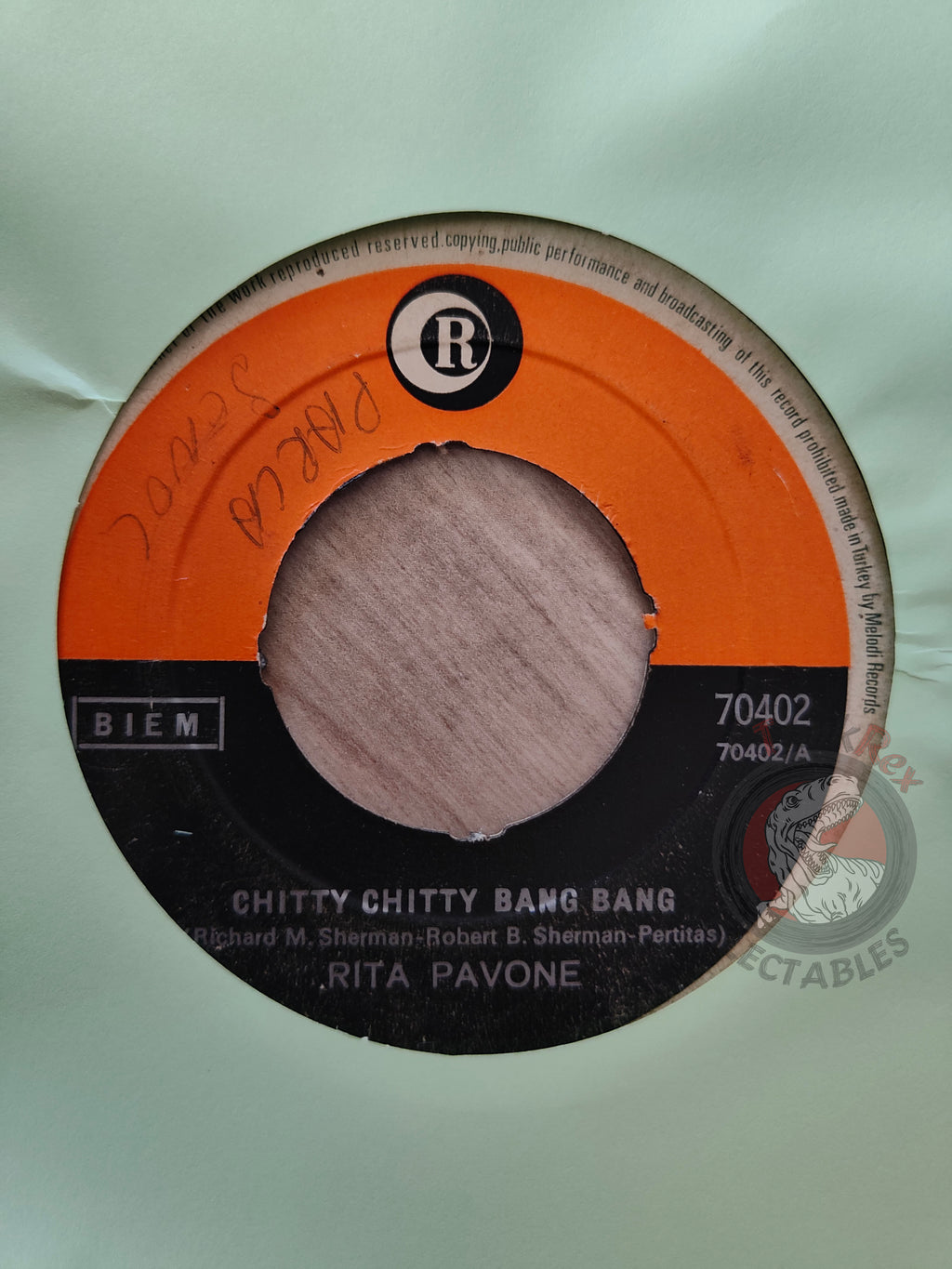Rita Pavone – Chitty Chitty Bang Bang 7" Turkish Pressing Vinyl Turkey Edition
