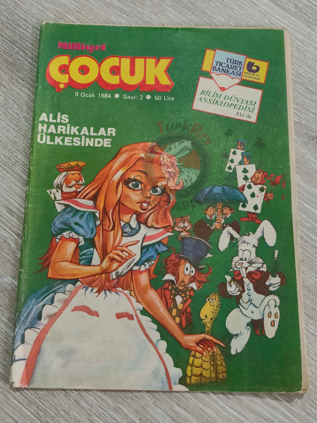 Milliyet Çocuk #2 1984 Turkish Comic Turkey Alice In Wonderland l'étalon noir Bob Morane Stefi