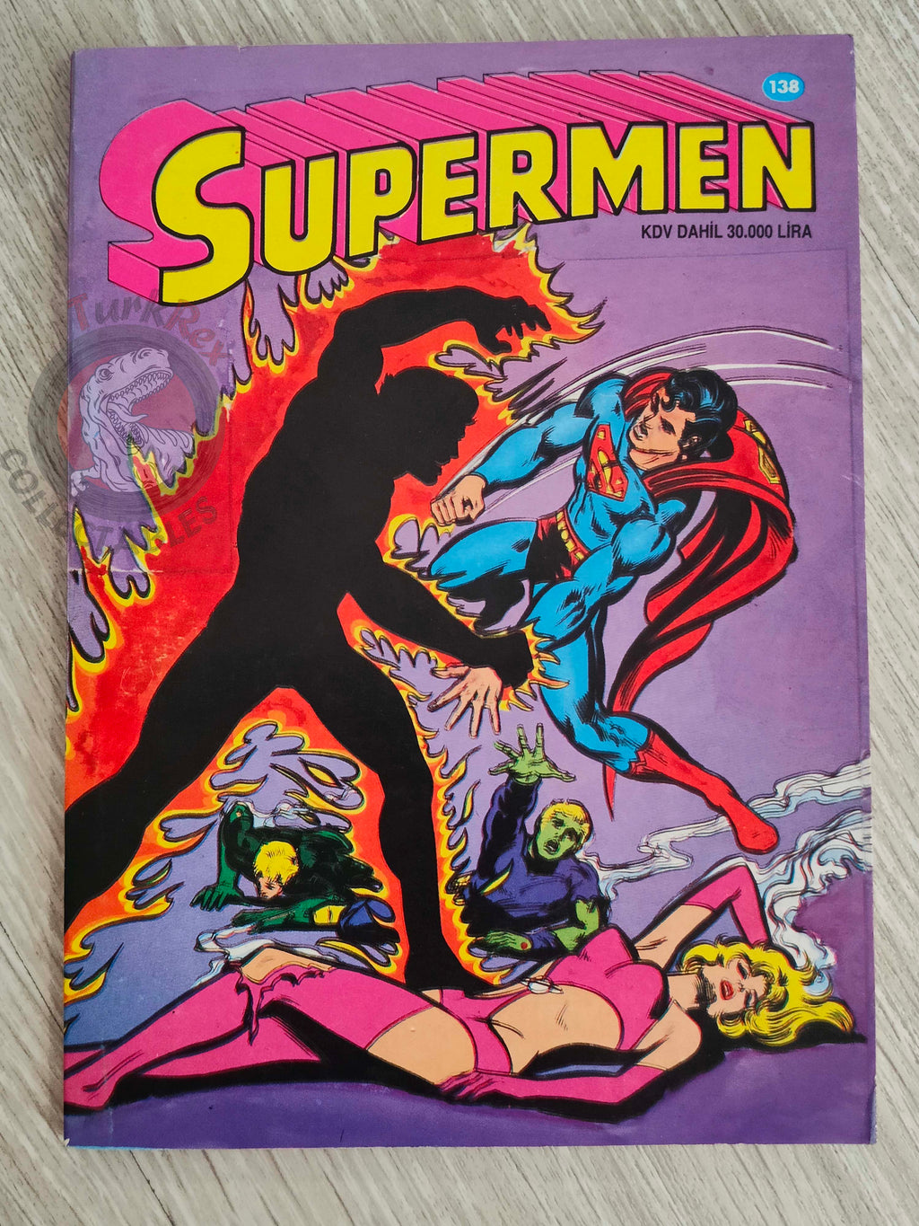 Superman #138 1995 Turkish Comic Turkey Superboy Legion of Super-Heroes #215 Batman Aquaman