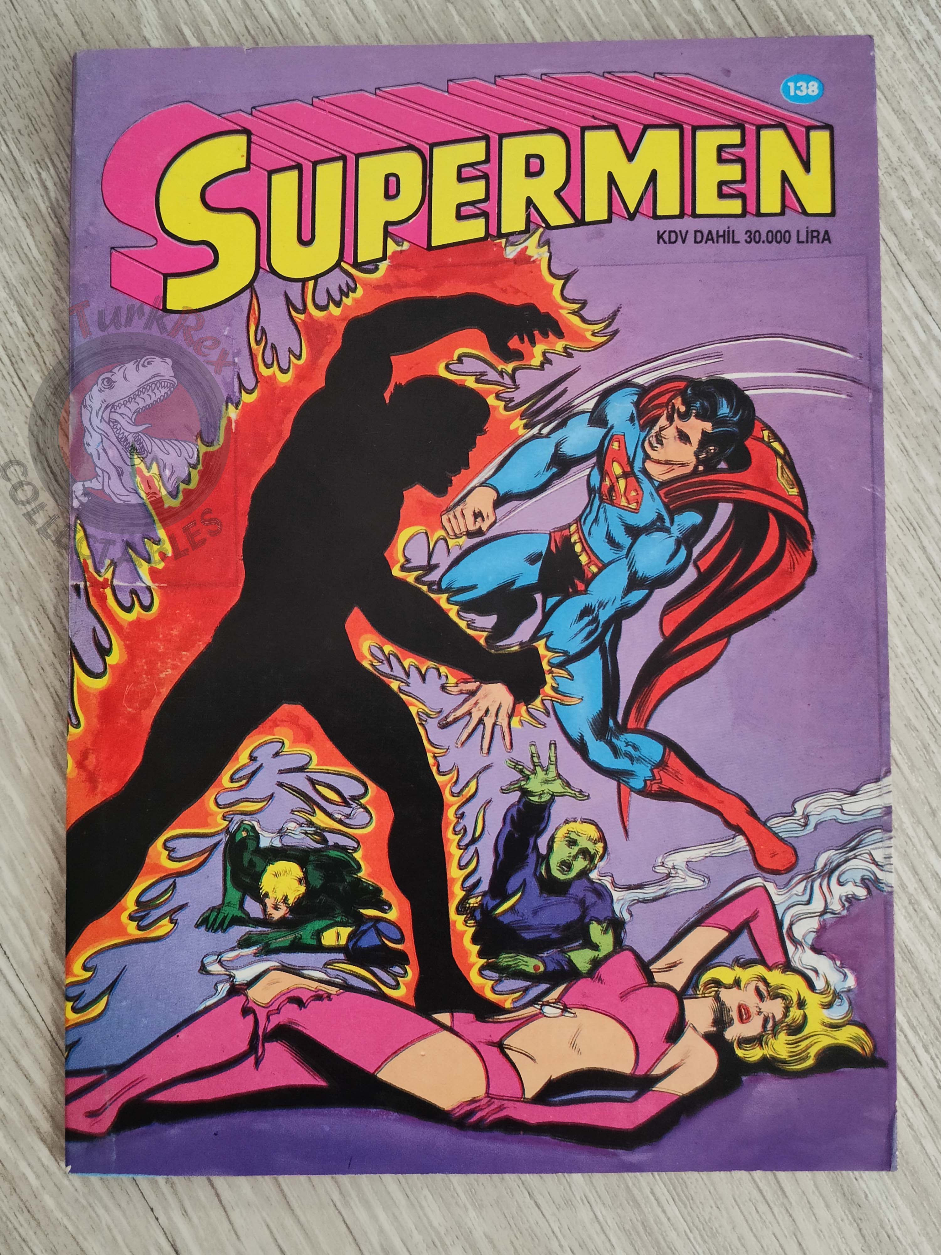 Superman #138 1995 Turkish Comic Turkey Superboy Legion of Super-Heroes #215 Batman Aquaman