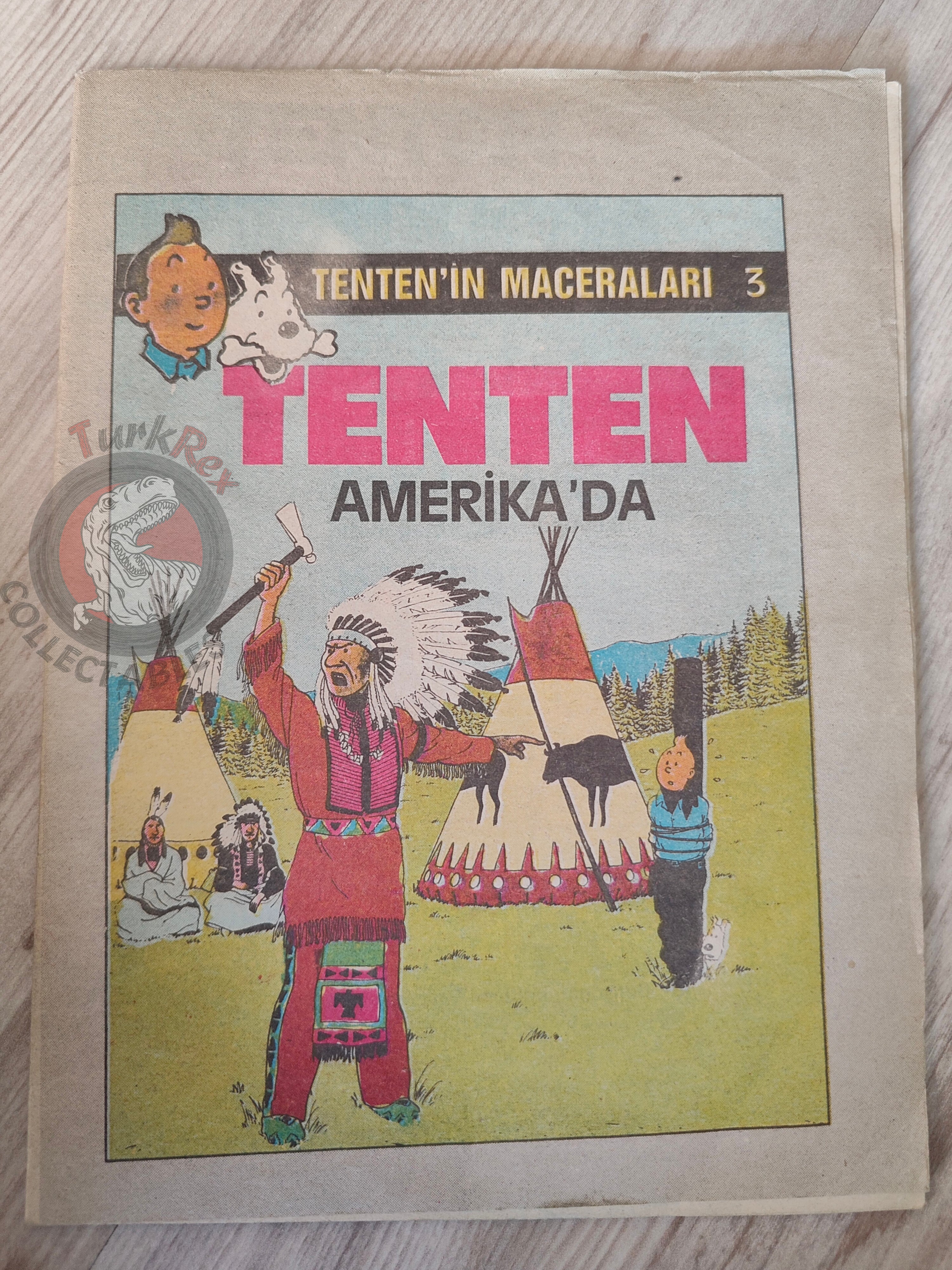 Tintin – Tintin In America 1989 Turkish Edition Comic Turkey