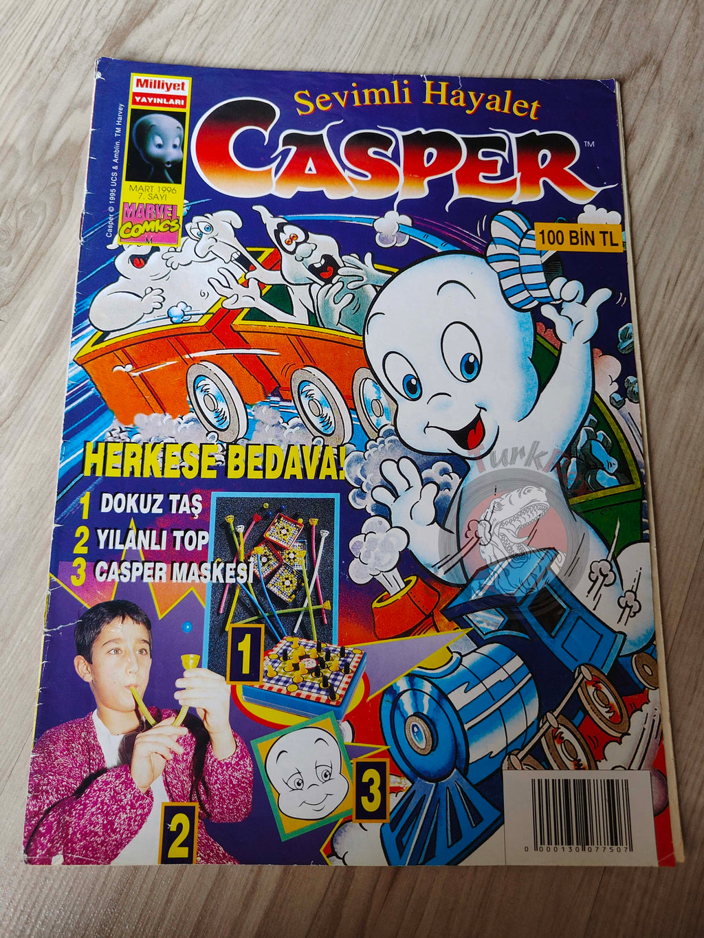 Casper the Friendly Ghost Magazine – Issue #7 1996 Turkish Comic Turkey