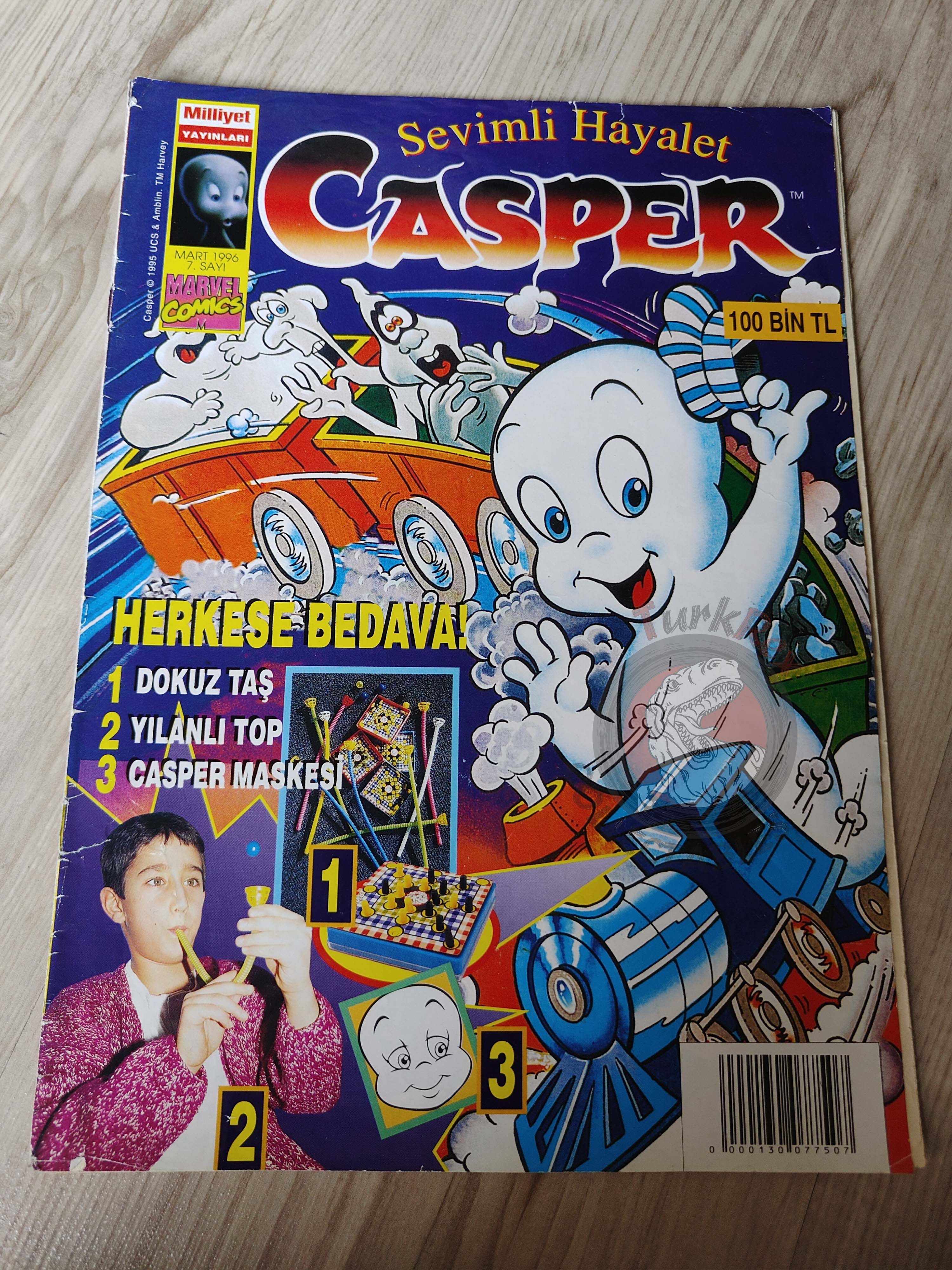 Casper the Friendly Ghost Magazine – Issue #7 1996 Turkish Comic Turkey
