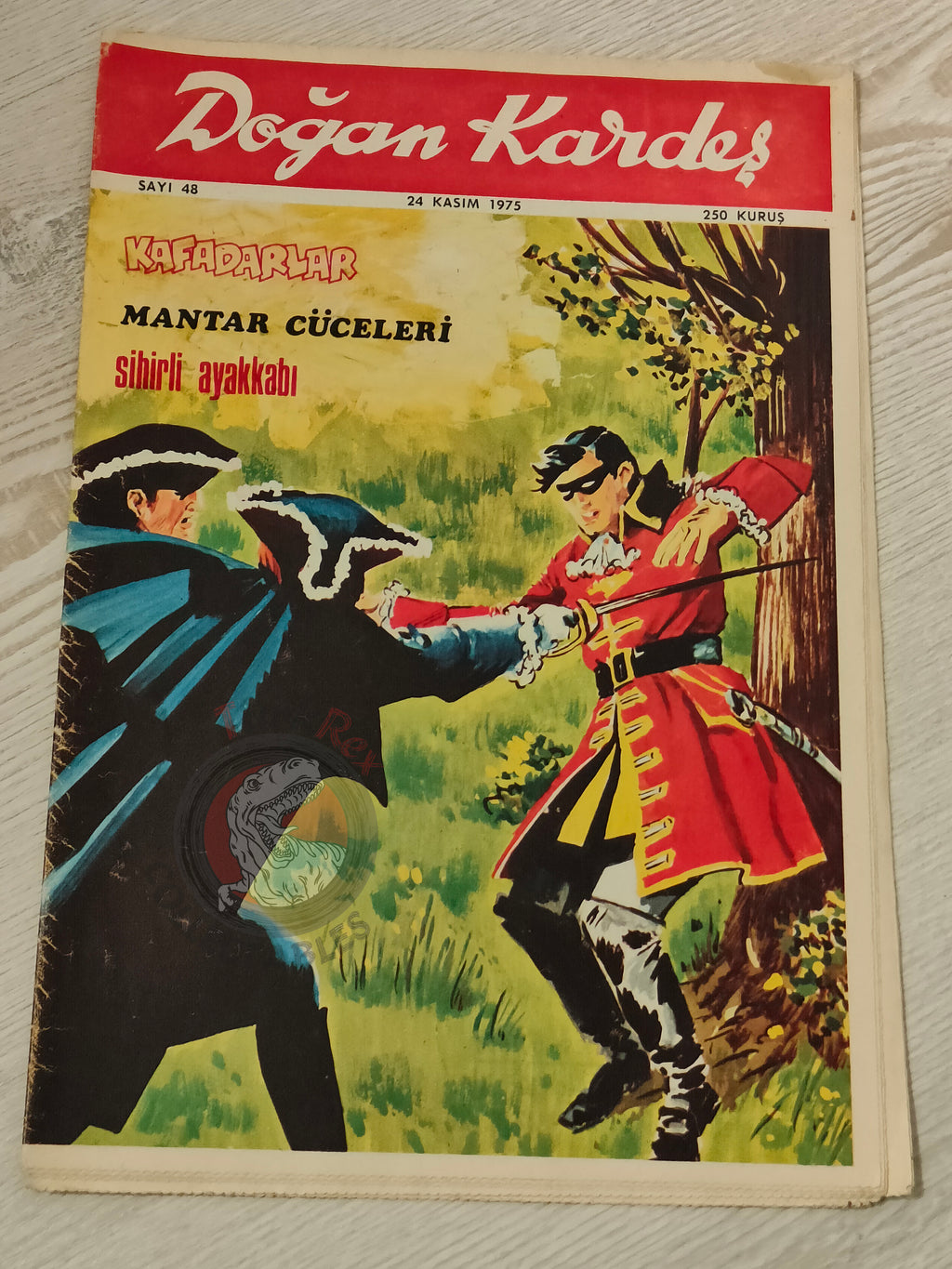 Doğan Kardeş 1975 Magazine #48 Turkish Comic Turkey Dick Turpin Smurfs Spirou Gaston