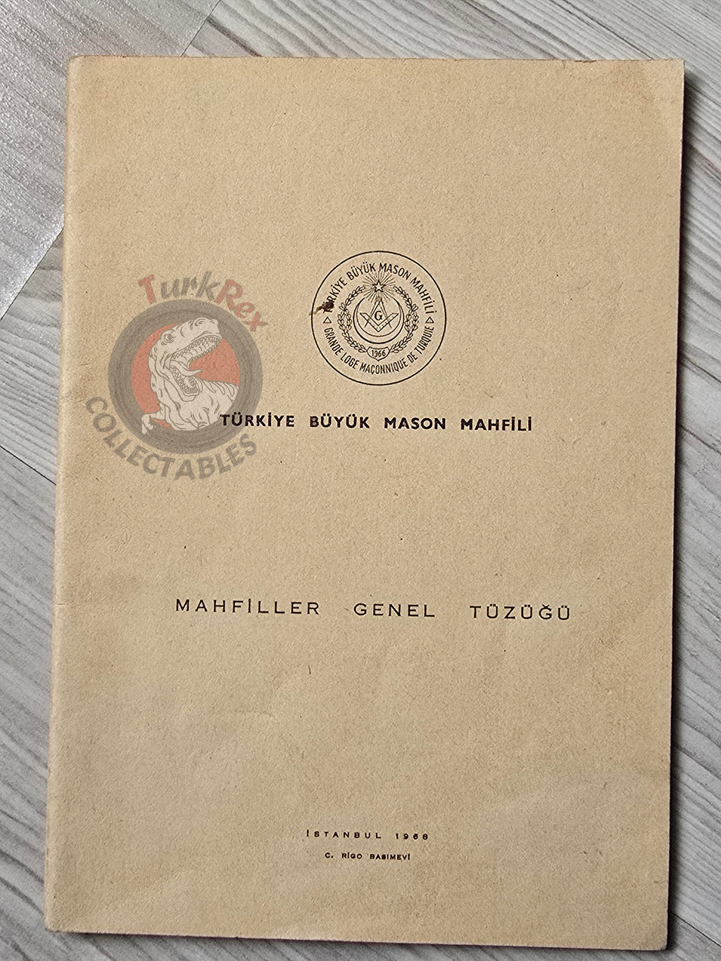 Turkish Freemasonry General Regulations of the Lodges 1958 Booklet Masonic Masons of Turkey