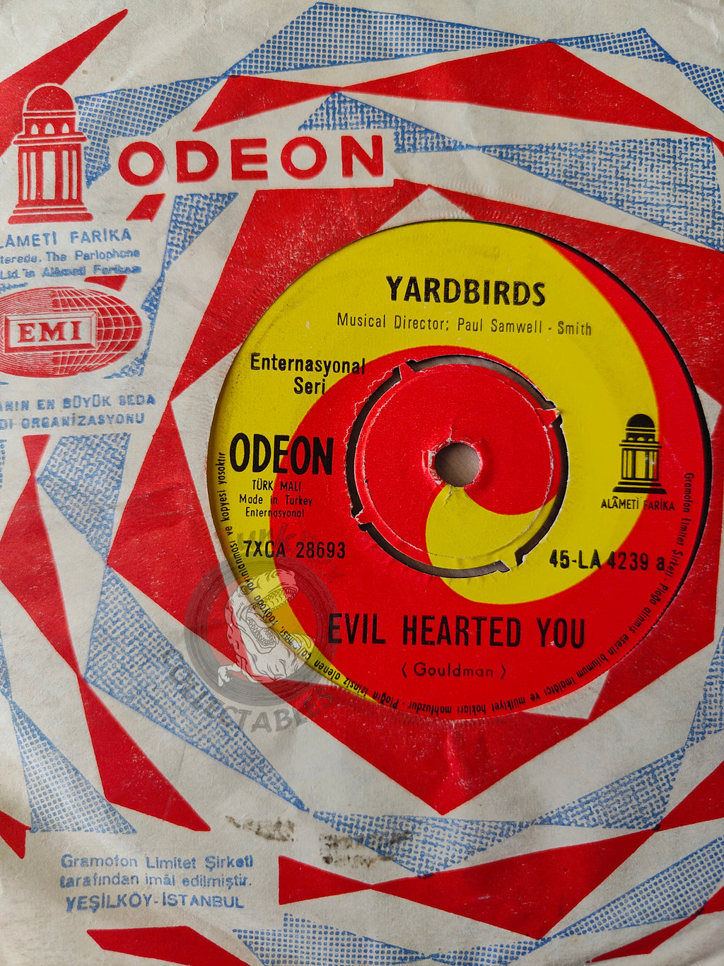 Yardbirds – Evil Hearted You / Still I'm Sad 7" Turkish Pressing Vinyl Turkey Edition