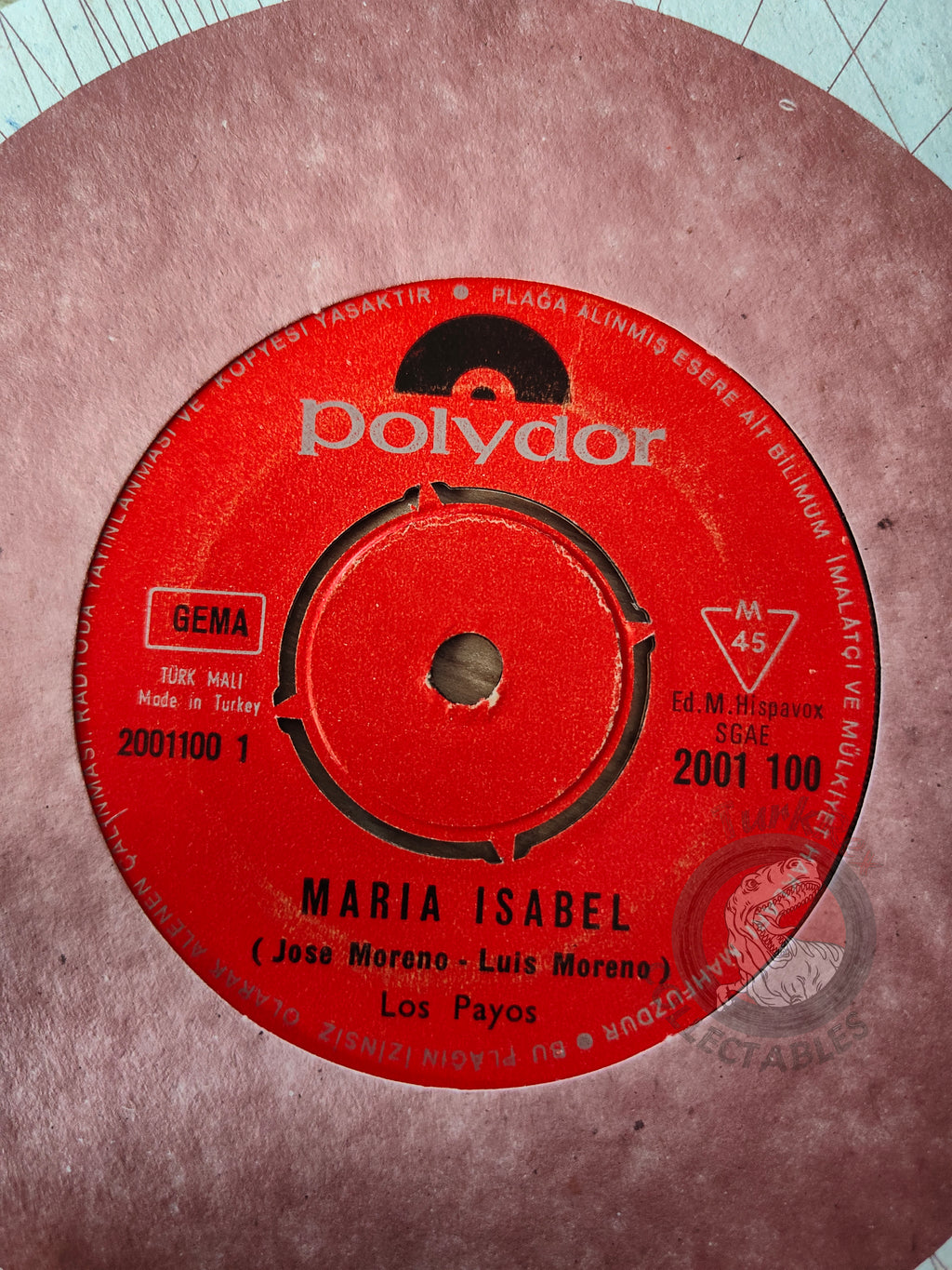 Los Payos – Maria Isabel 7" Turkish Pressing Vinyl Turkey Edition