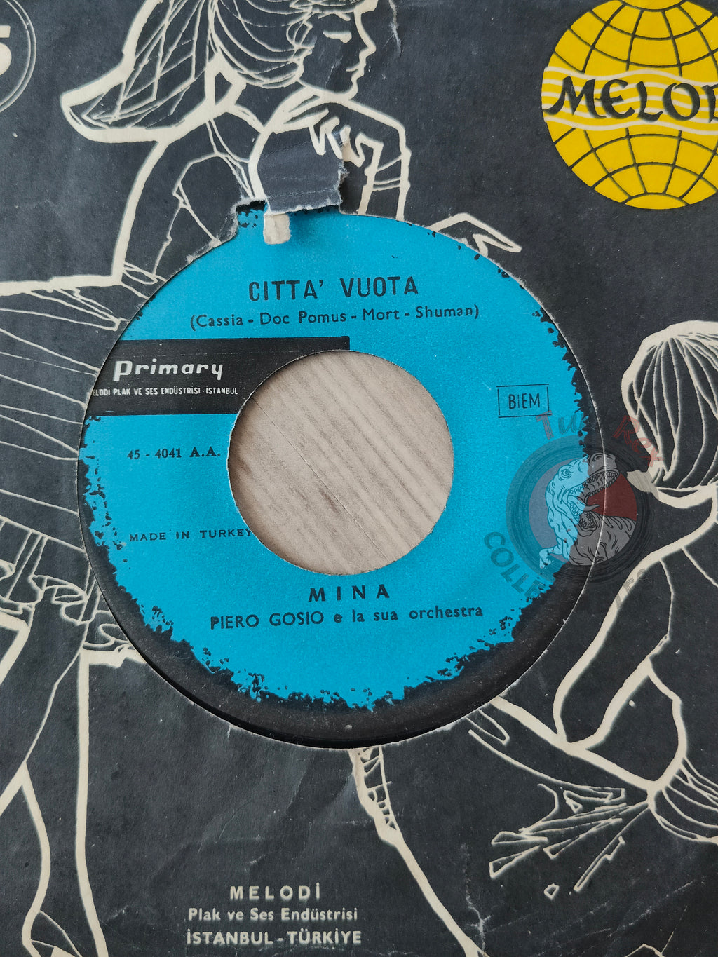 Mina – Città Vuota 7" Turkish Pressing Vinyl Turkey Edition
