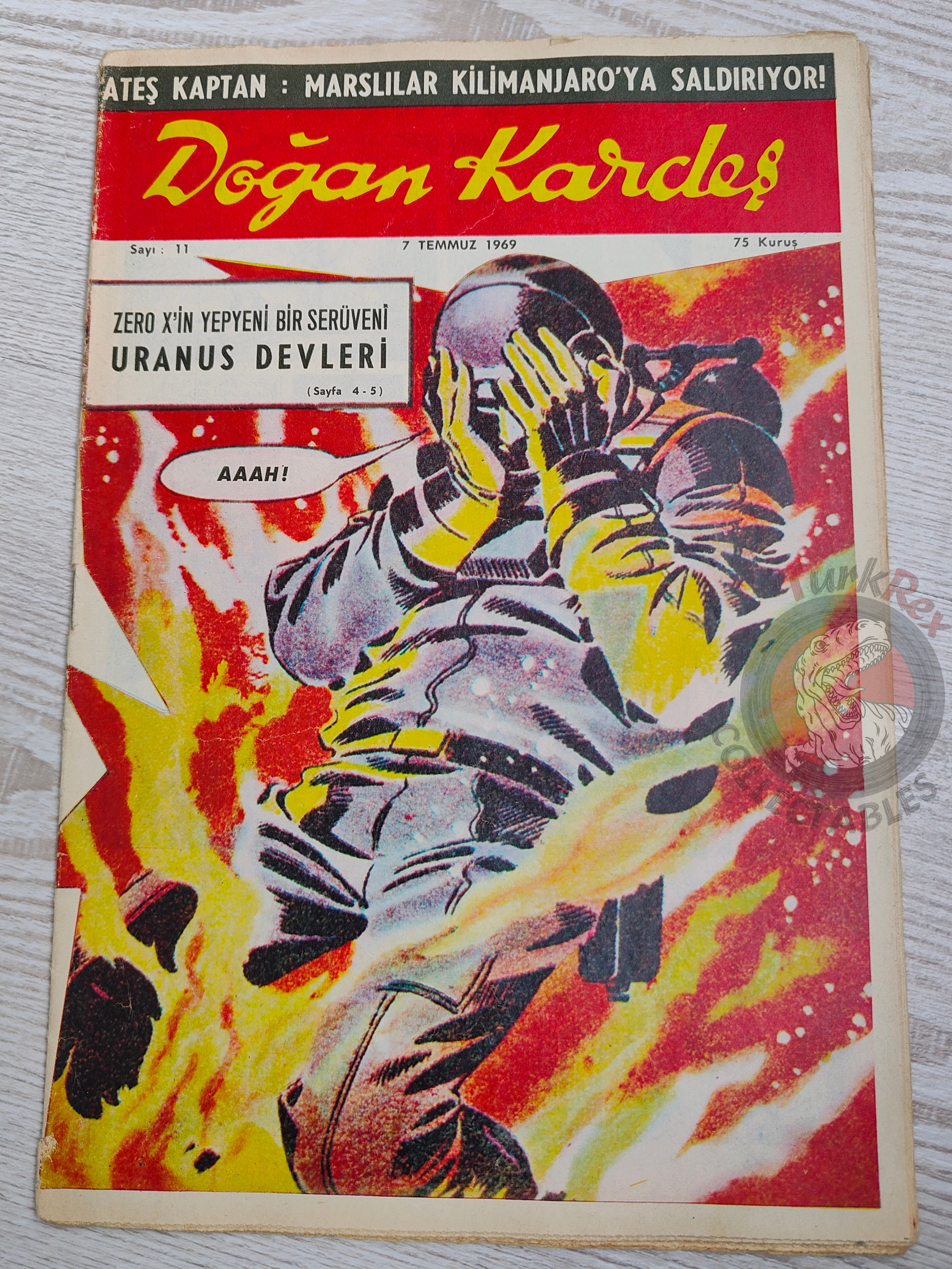 Doğan Kardeş 1969 Magazine #11 Turkish Comic Turkey Zero X, Captain Scarlet, Dennis the Menace