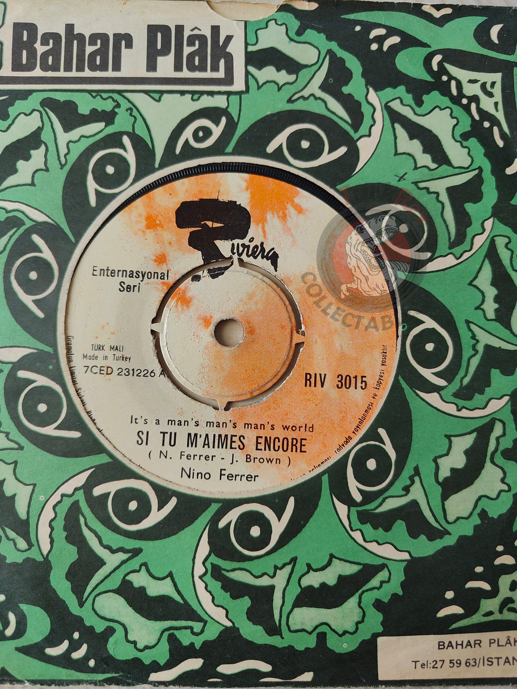 Nino Ferrer – Je Veux Etre Noir 7" Turkish Pressing Vinyl Turkey Edition