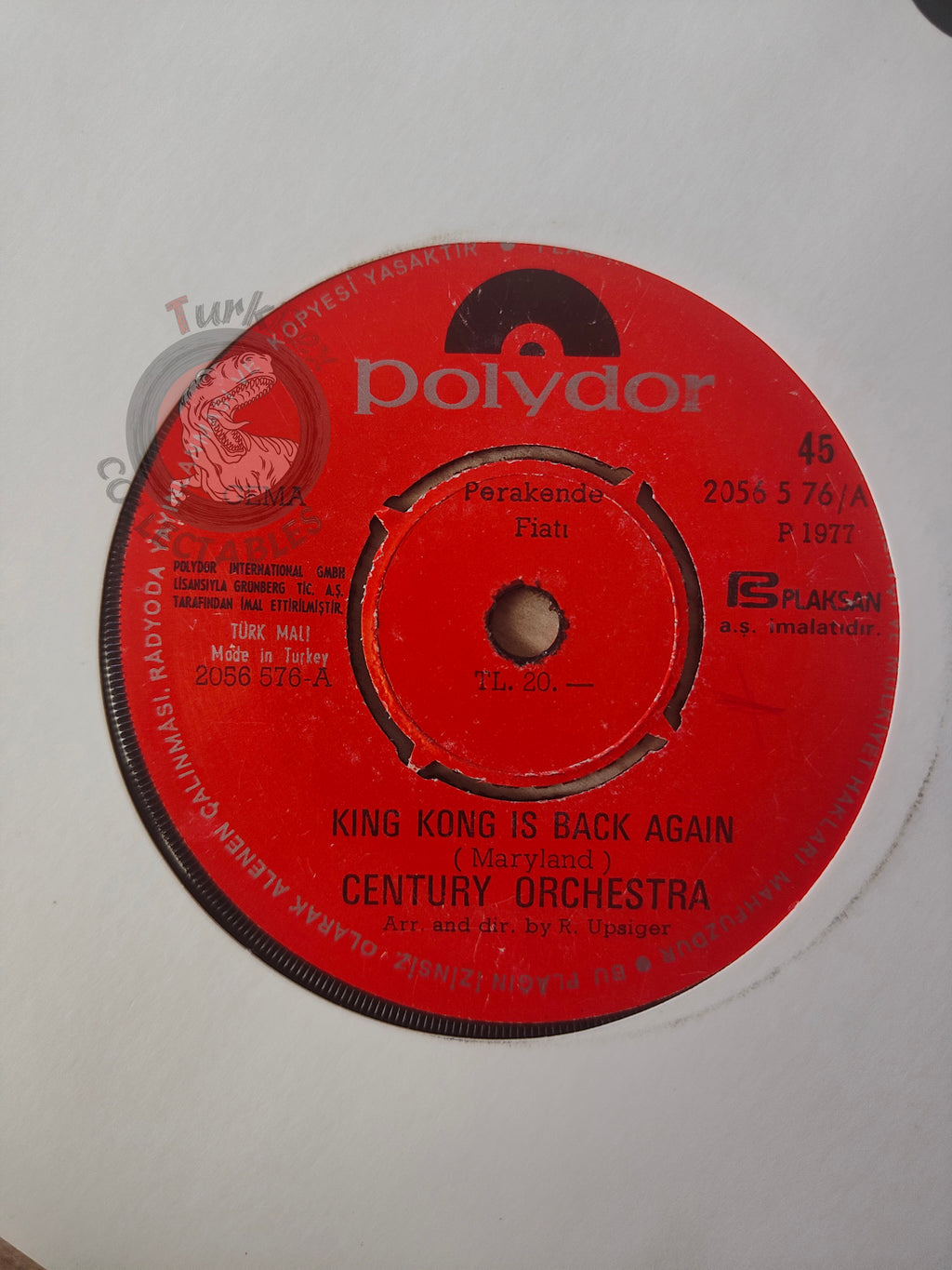 Century Orchestra – King-Kong OST 7" Turkish Pressing Vinyl Turkey Edition 2