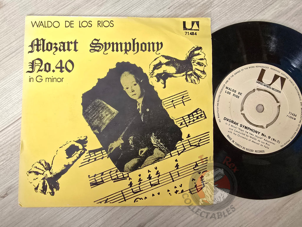 Waldo De Los Rios – Mozart Symphony No.40 In G Minor 7" Turkish Pressing Vinyl Turkey Edition