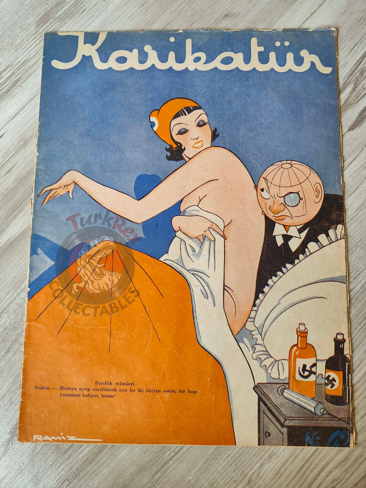 Karikatür 1936 Humor Magazine Turkish Turkey Germany Russia WW2 era