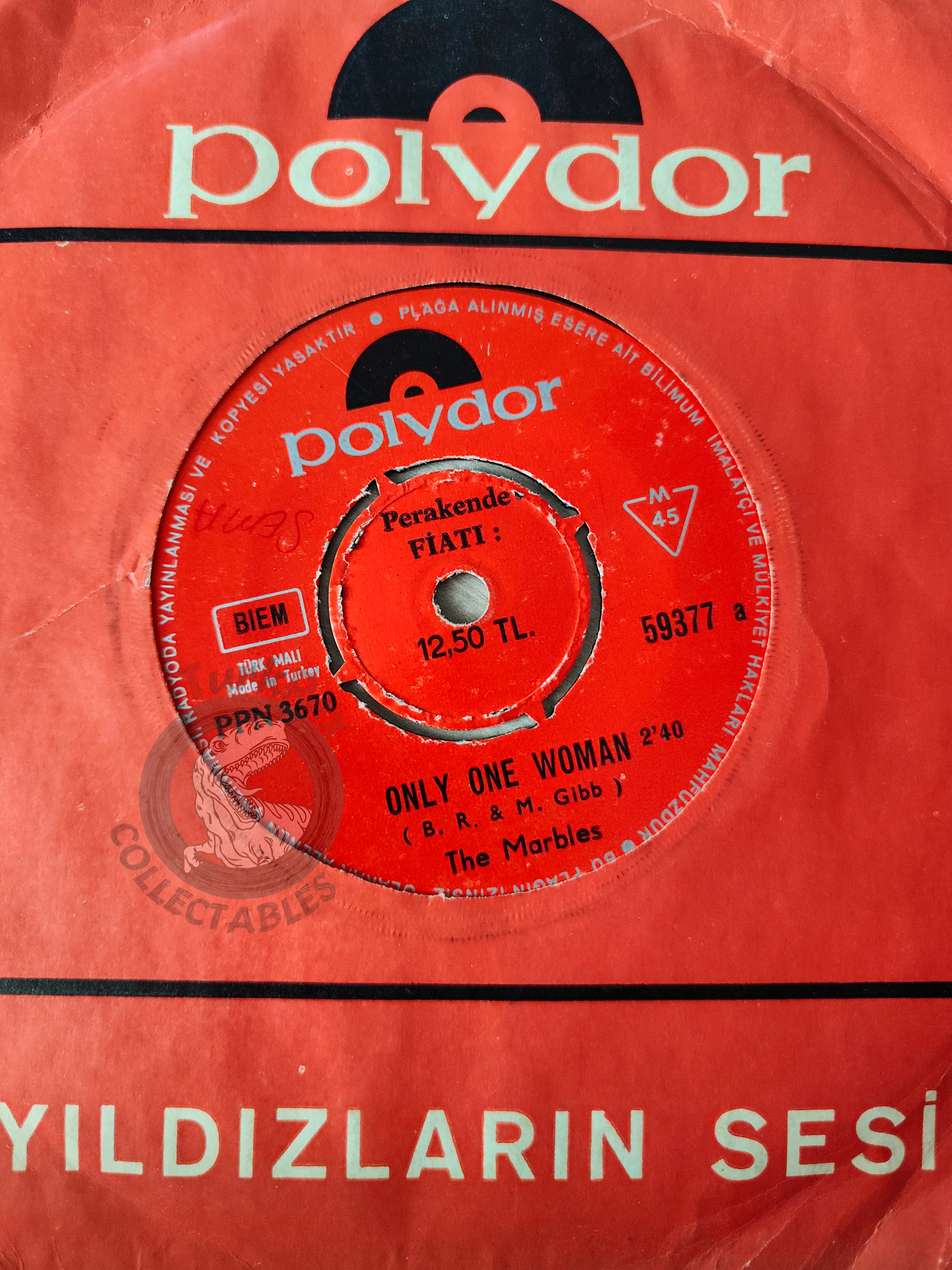 Marbles – Only One Woman 7" Turkish Pressing Vinyl Turkey Edition