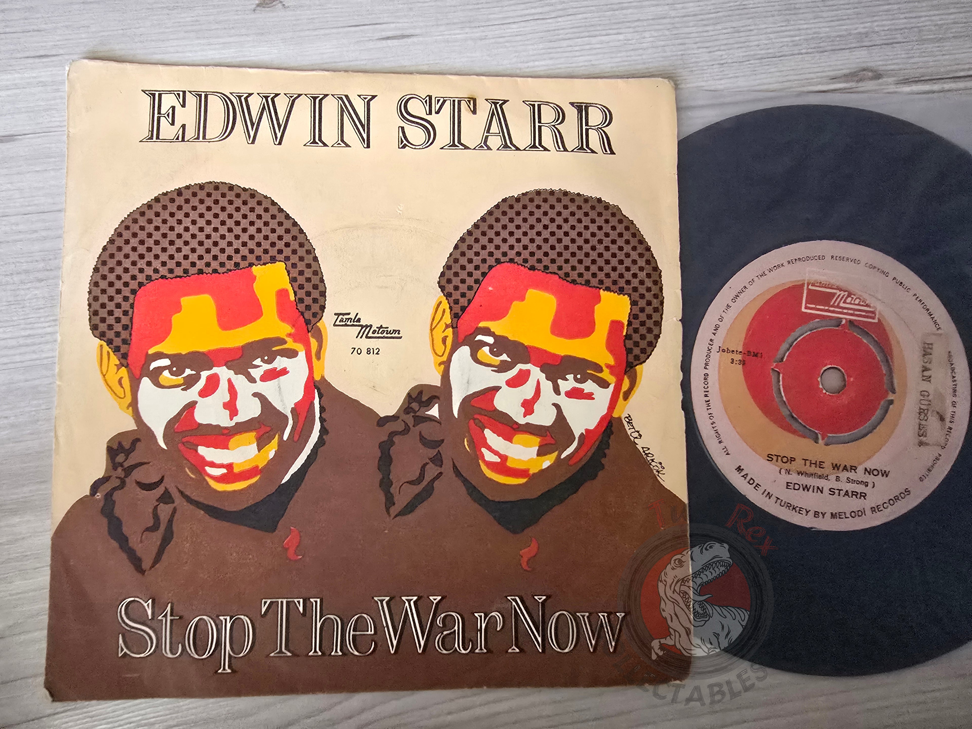 Edwin Starr – Stop The War Now 7" Turkish Pressing Vinyl Turkey Edition