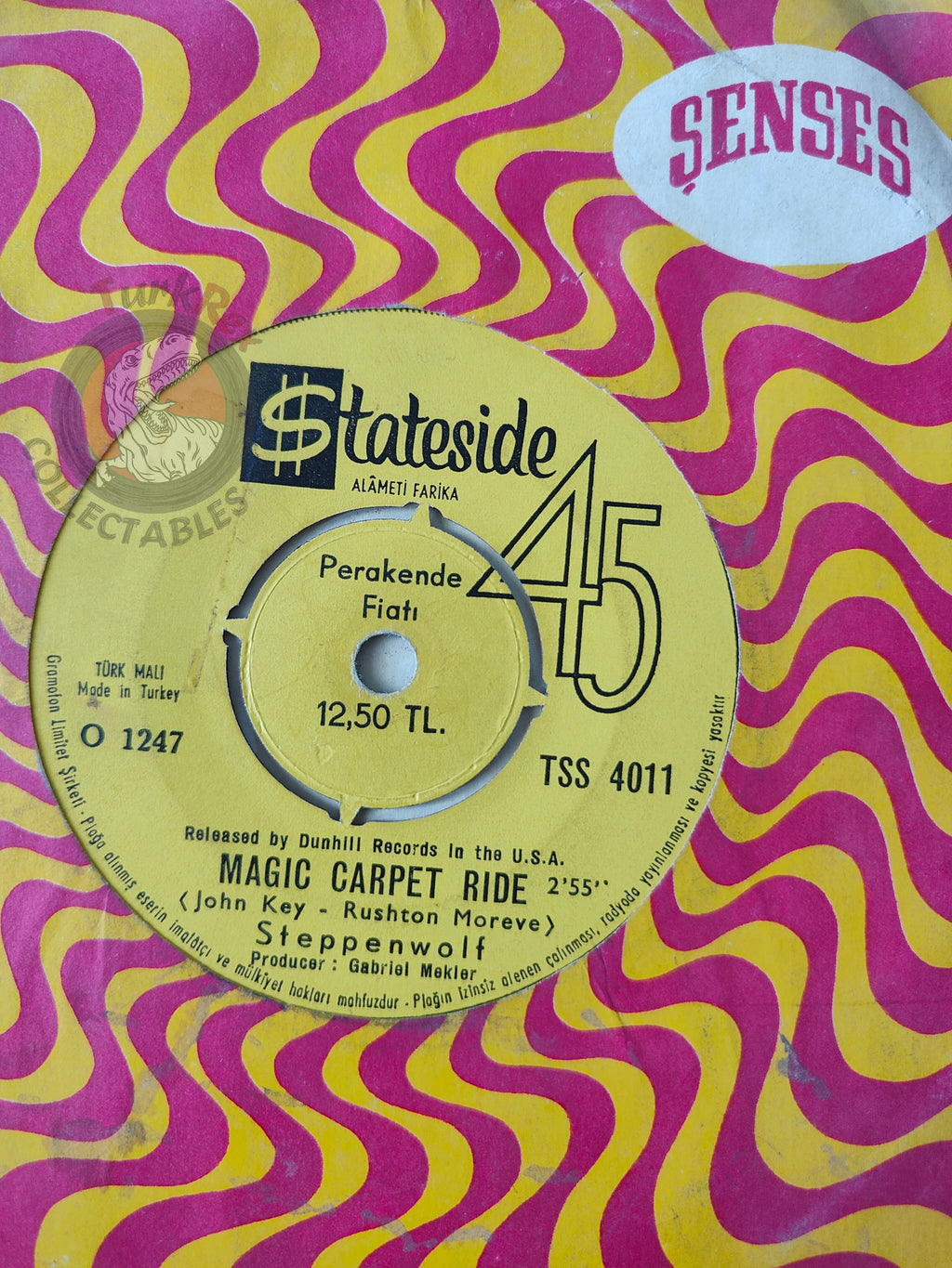 Steppenwolf – Magic Carpet Ride 7" Turkish Pressing Vinyl Turkey Edition