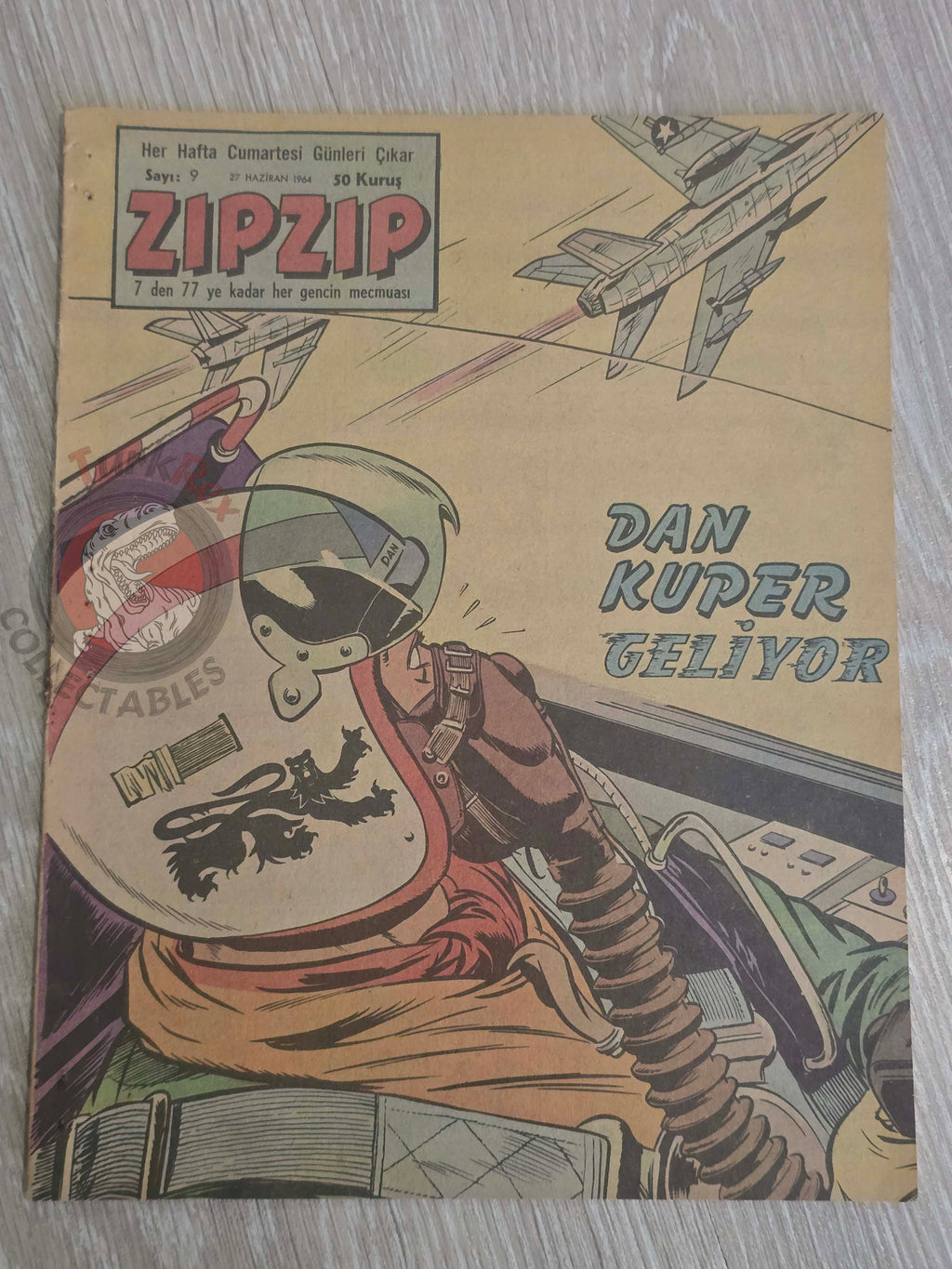 ZıpZıp #9 Dan Cooper 1964 Tintin Magazine Turkish Comic Turkey Ric Hochet Pom et Teddy