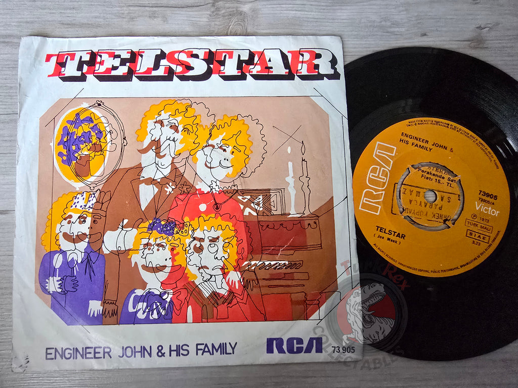 Engineer John & His Family – Telstar 7" Turkish Pressing Vinyl Turkey Edition Promo