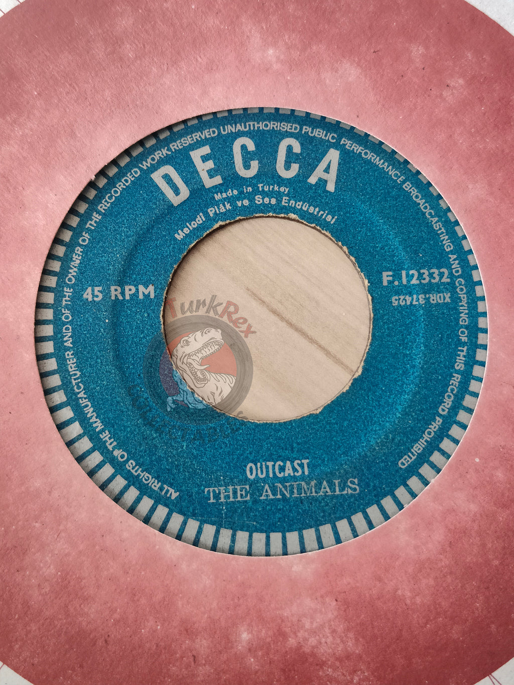 The Animals – Inside-Looking Out 7" Turkish Pressing Vinyl Turkey Edition