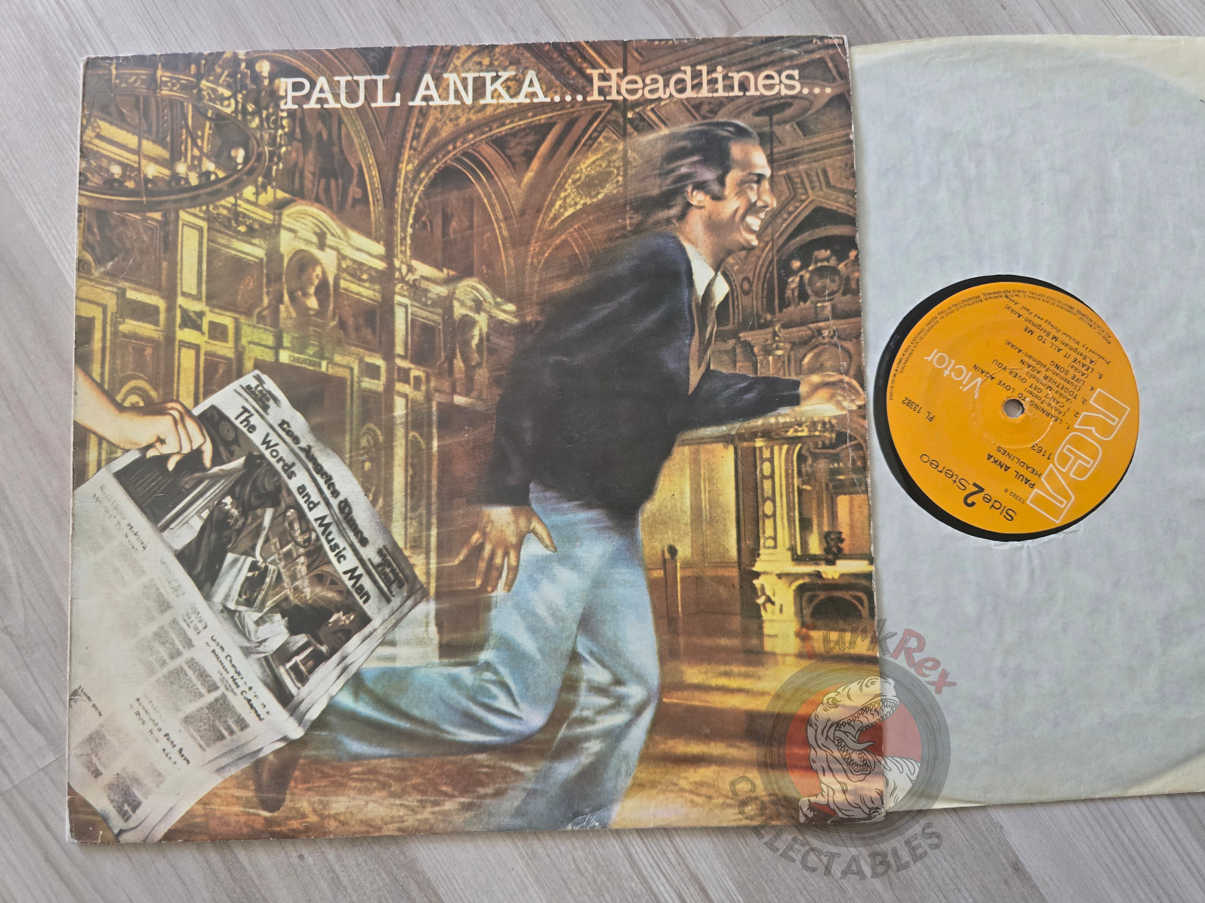 Paul Anka – Headlines Turkish Pressing Vinyl Turkey Edition