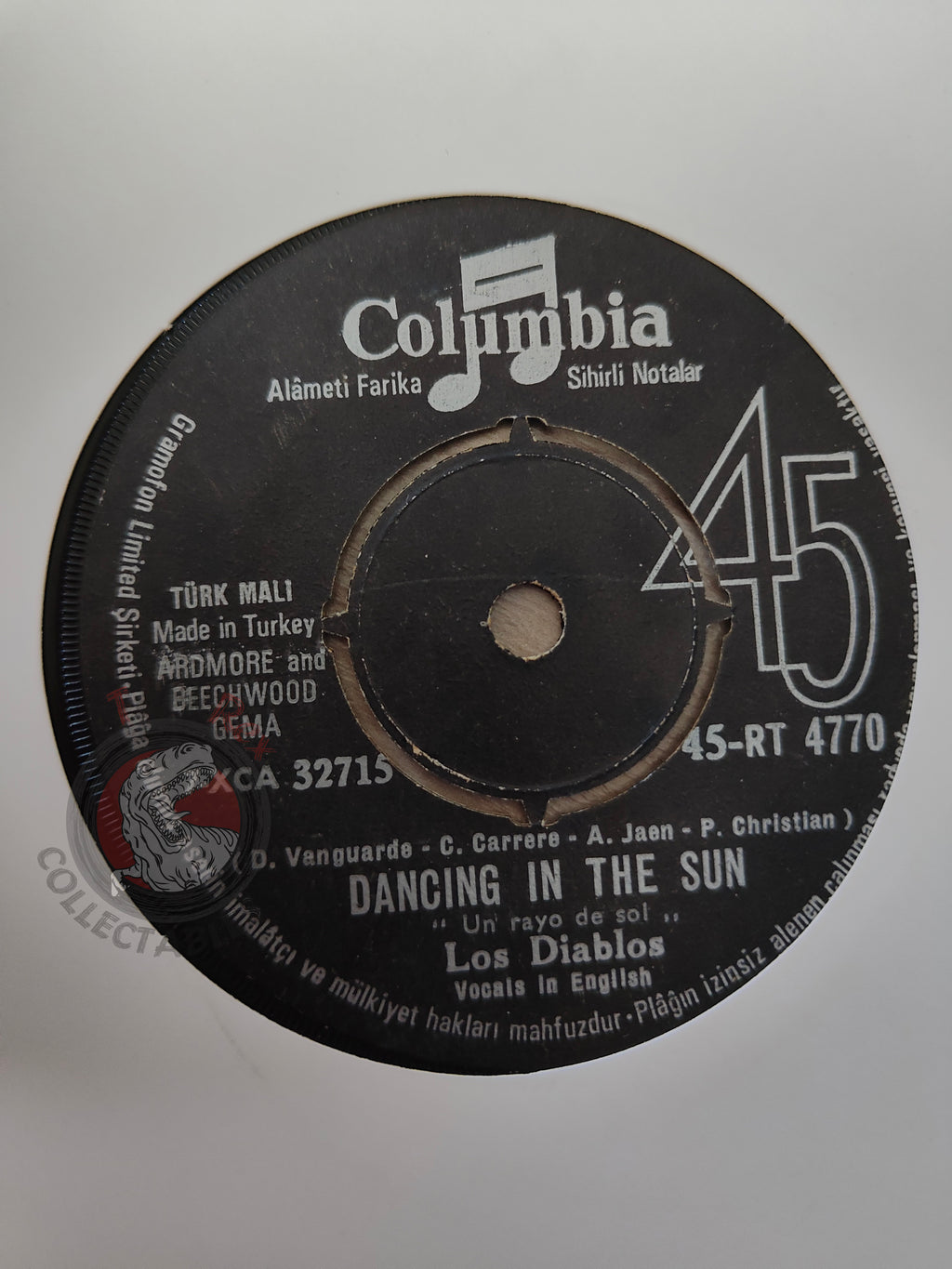 Los Diablos – Dancing In The Sun 7" Turkish Pressing Vinyl Turkey Edition