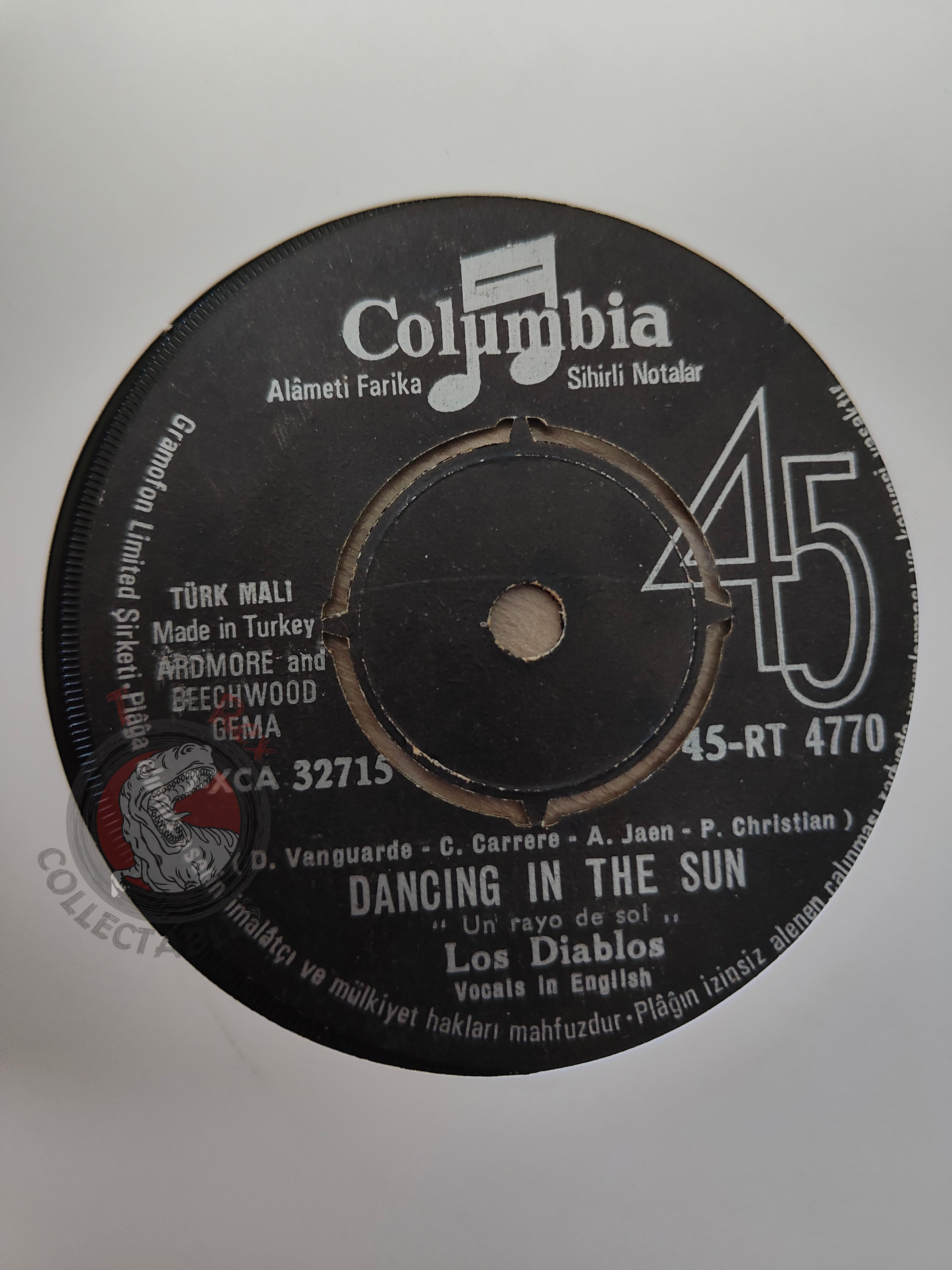 Los Diablos – Dancing In The Sun 7" Turkish Pressing Vinyl Turkey Edition