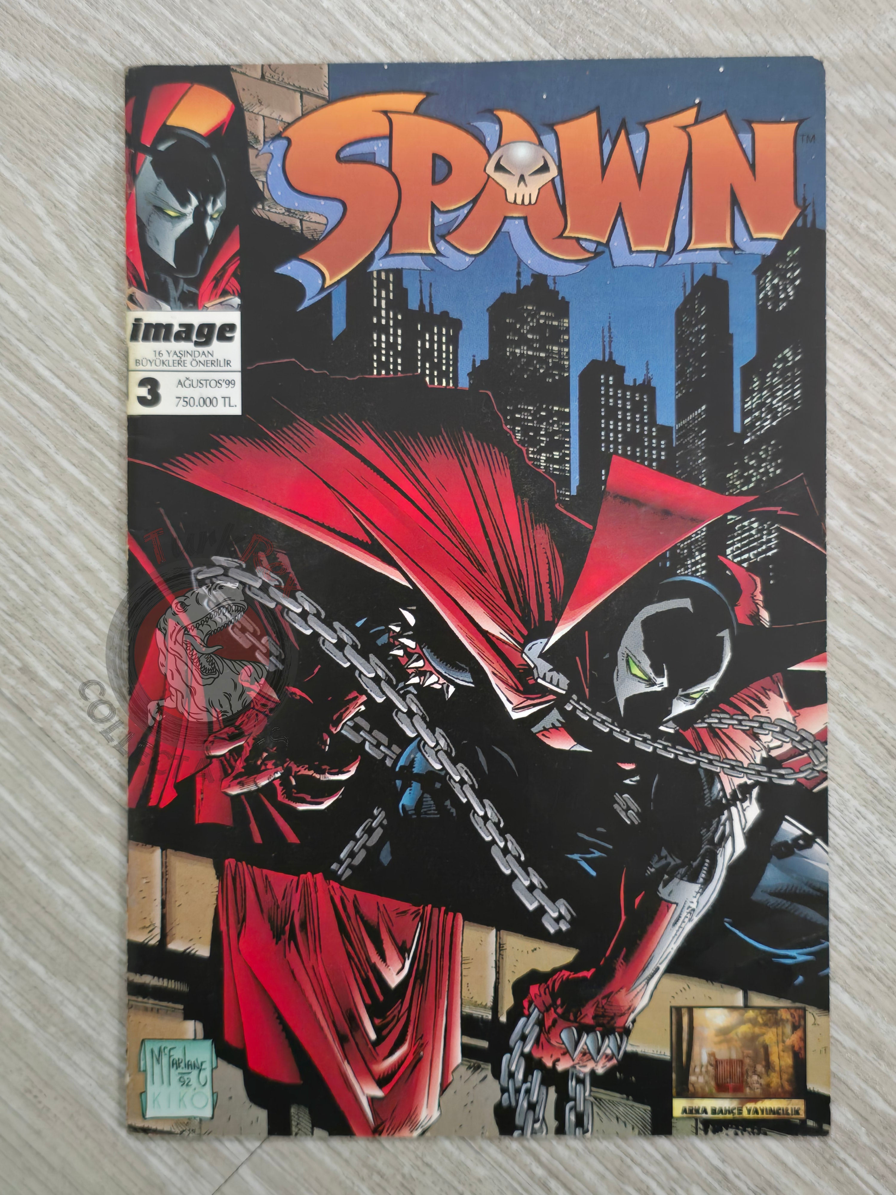 Spawn #3 1999 Turkish Comic Turkey #5 #6 Todd McFarlane