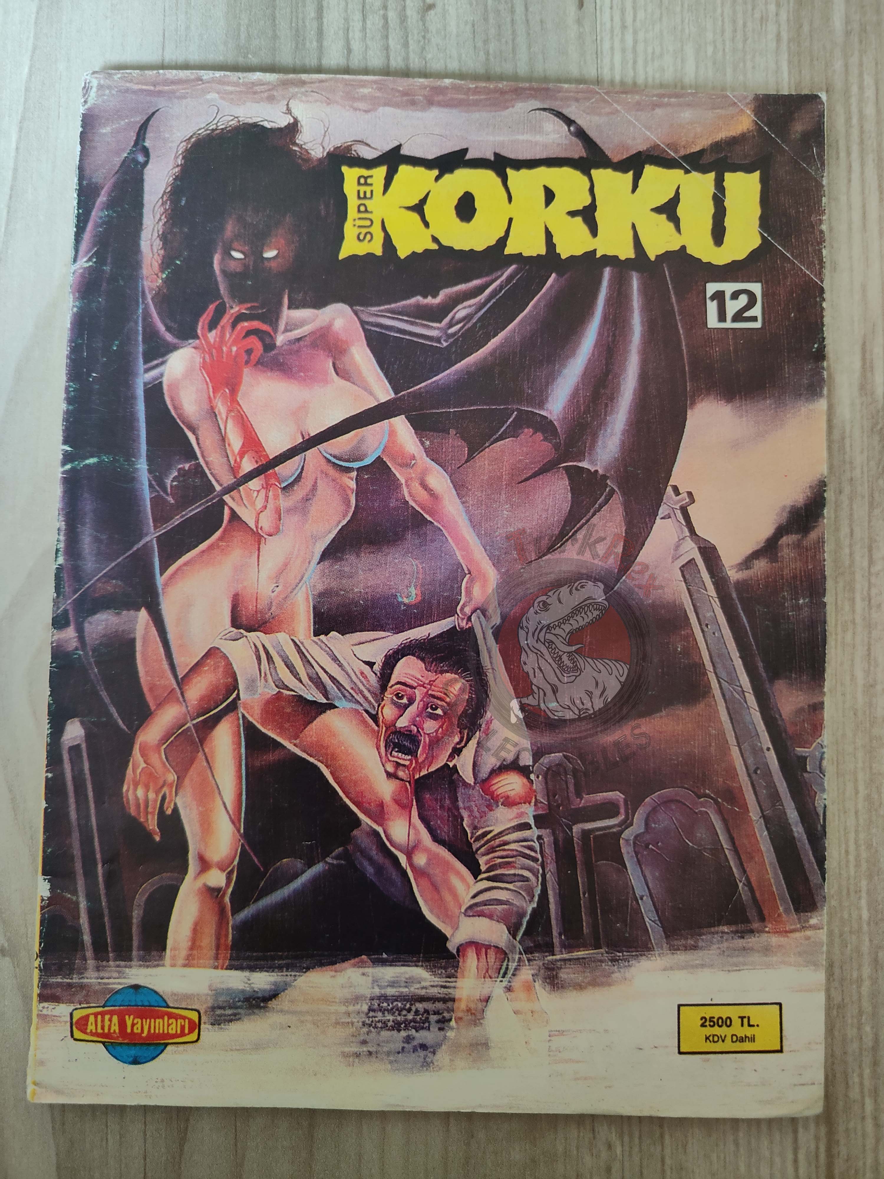 Süper Korku #12 late 80s Turkish Comic Turkey Warren Blazing Combat Eerie Vampirella
