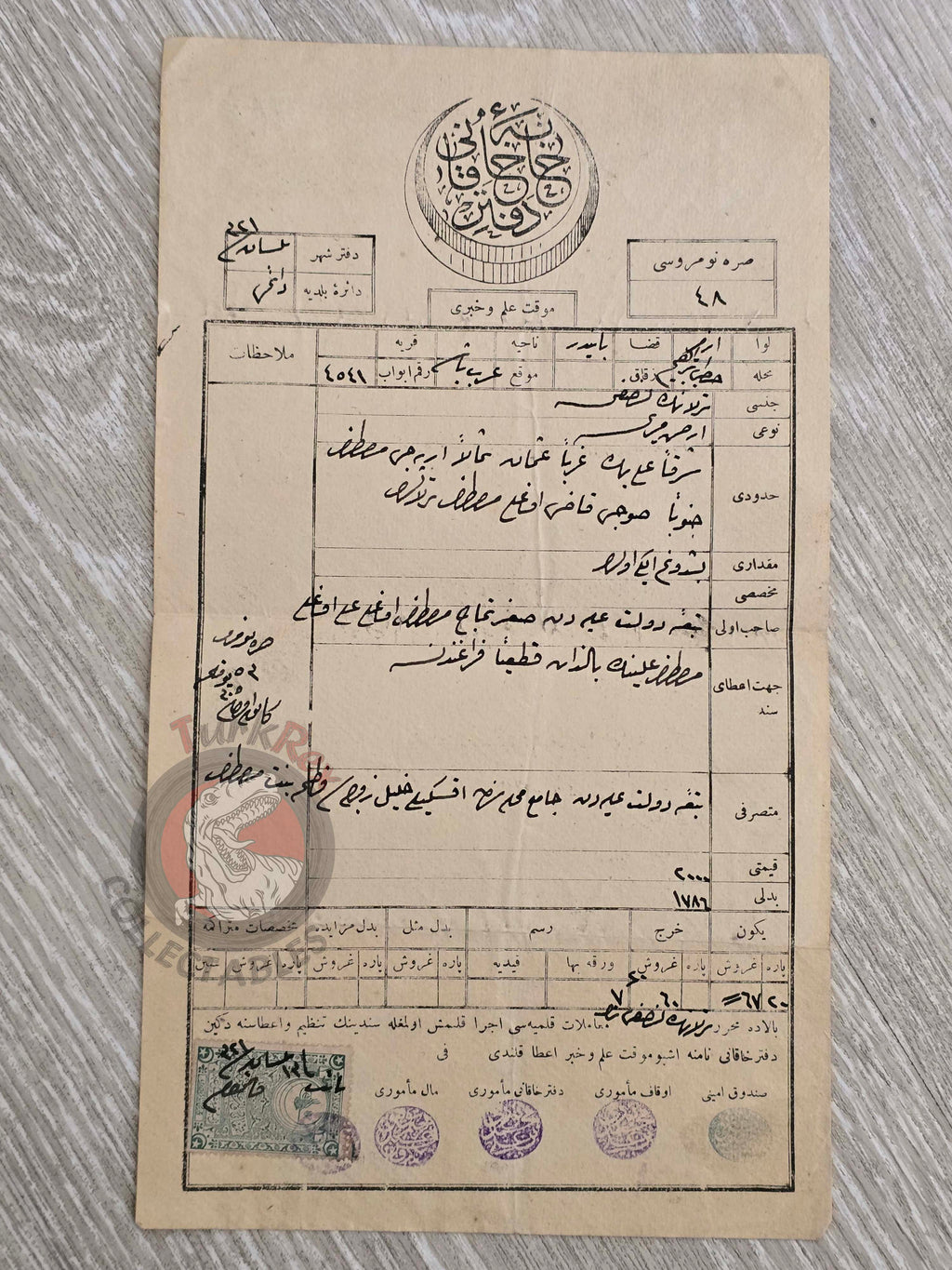 Ottoman 1905 Land Deed Field in İzmir Bayındır Title Muslim Woman