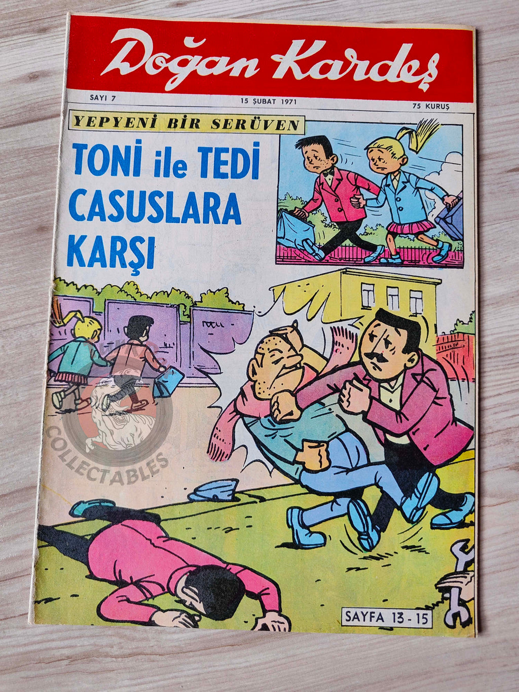 Doğan Kardeş 1971 Magazine #7 Turkish Comic Turkey Suske en Wiske Sibylline Tarzan
