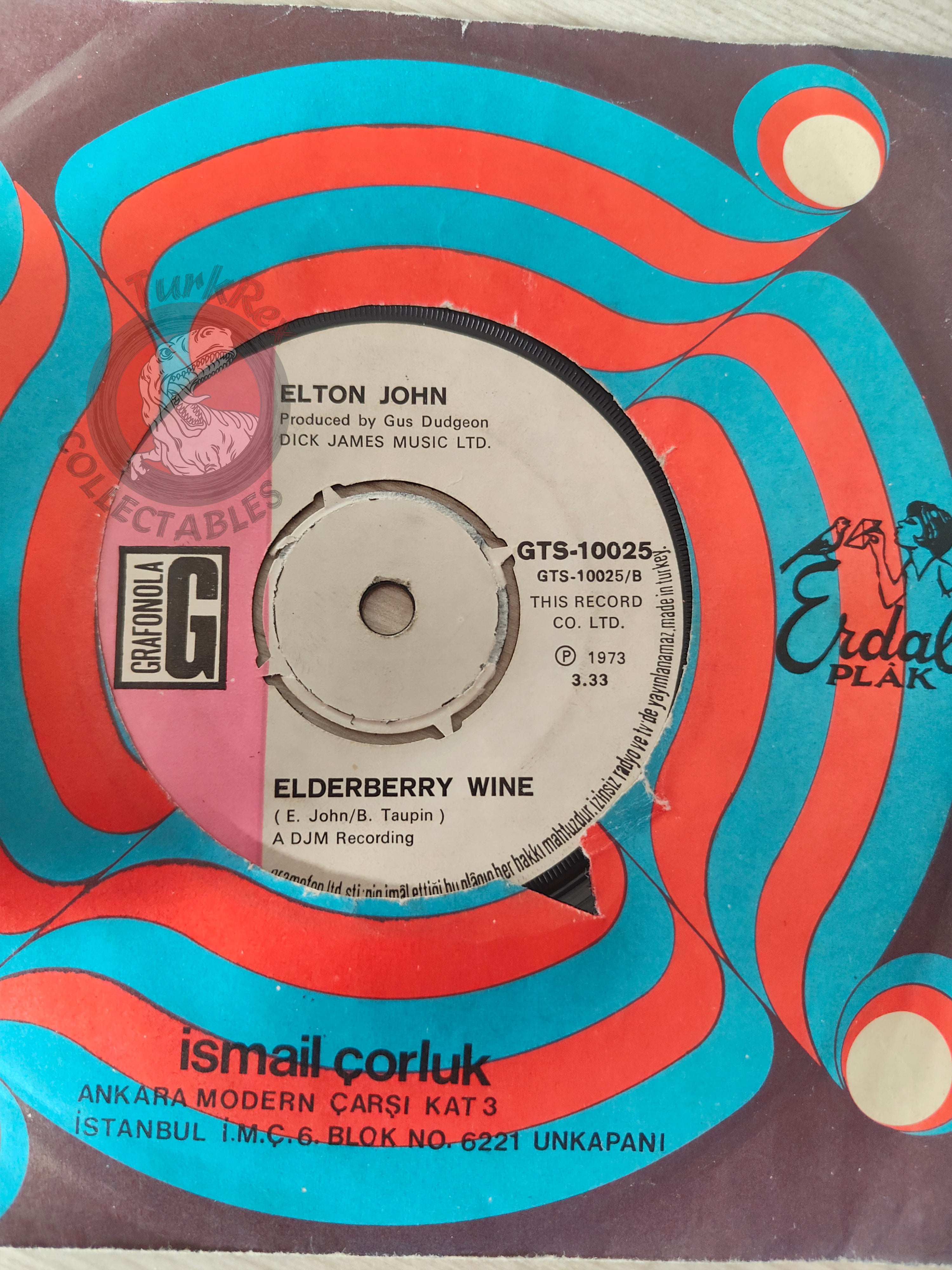Elton John – Crocodile Rock 7" Turkish Pressing Vinyl Turkey Edition