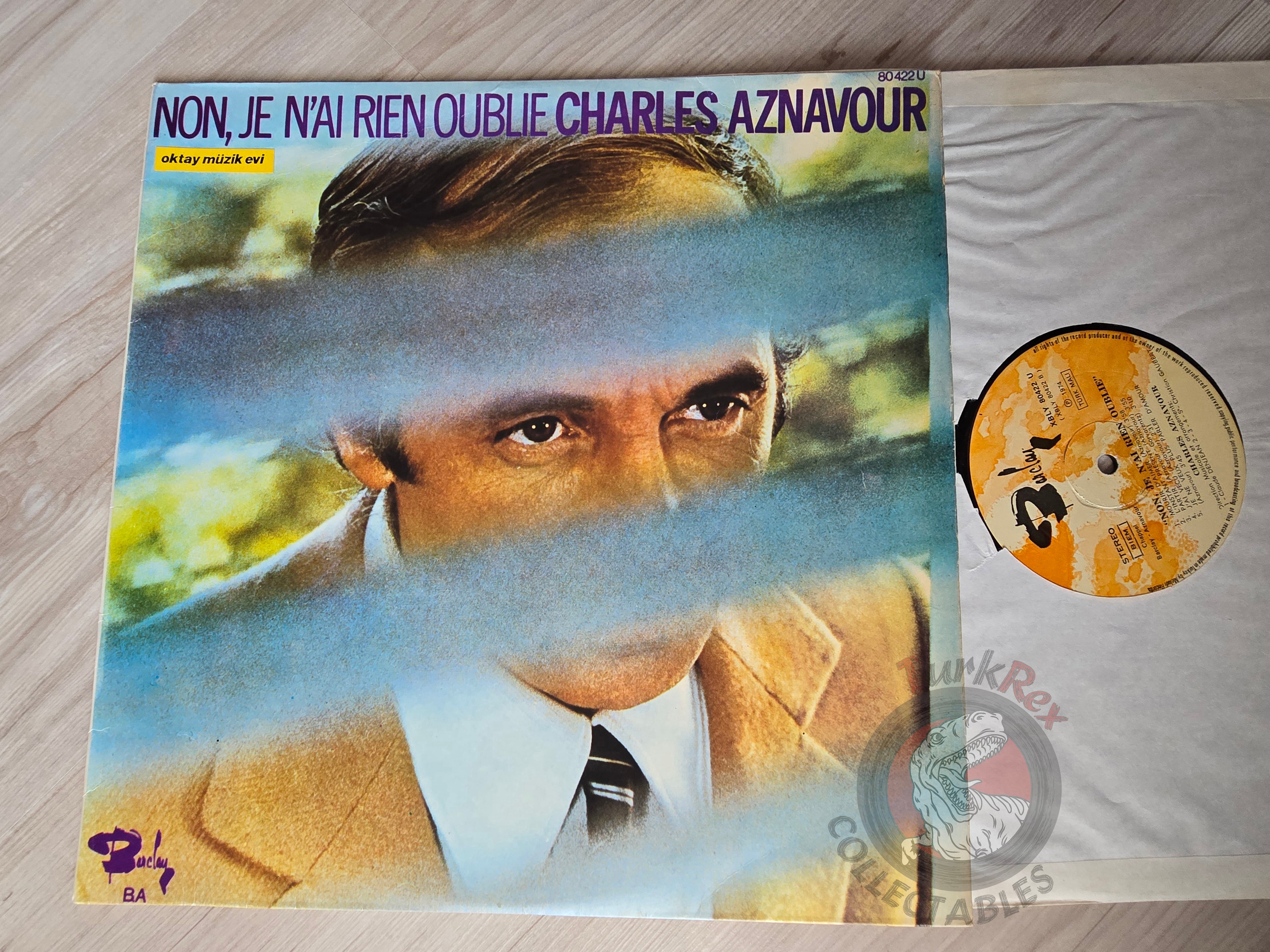 Charles Aznavour – Non, Je N'ai Rien Oublié Turkish Pressing Vinyl Turkey Edition