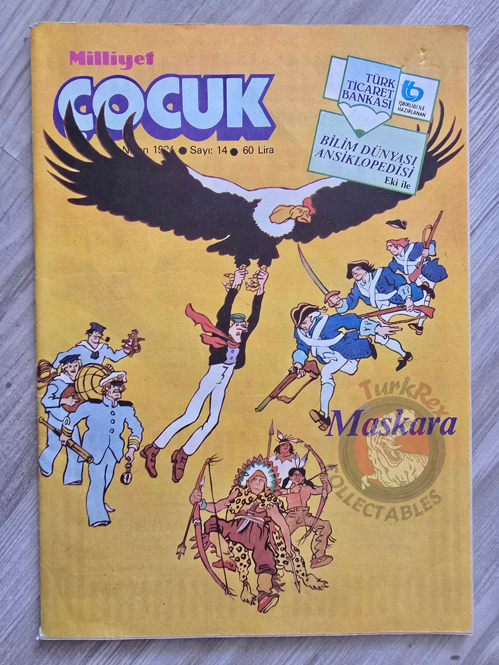 Milliyet Çocuk #14 1984 Turkish Comic Turkey l'étalon noir Bob Morane Stefi Gigantik Lucky Luke