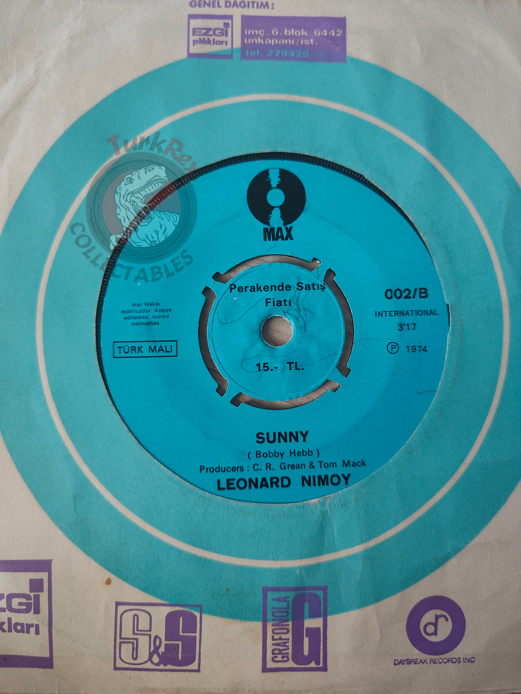 Leonard Nimoy – If I Had A Hammer 7" Turkish Pressing Vinyl Turkey Edition