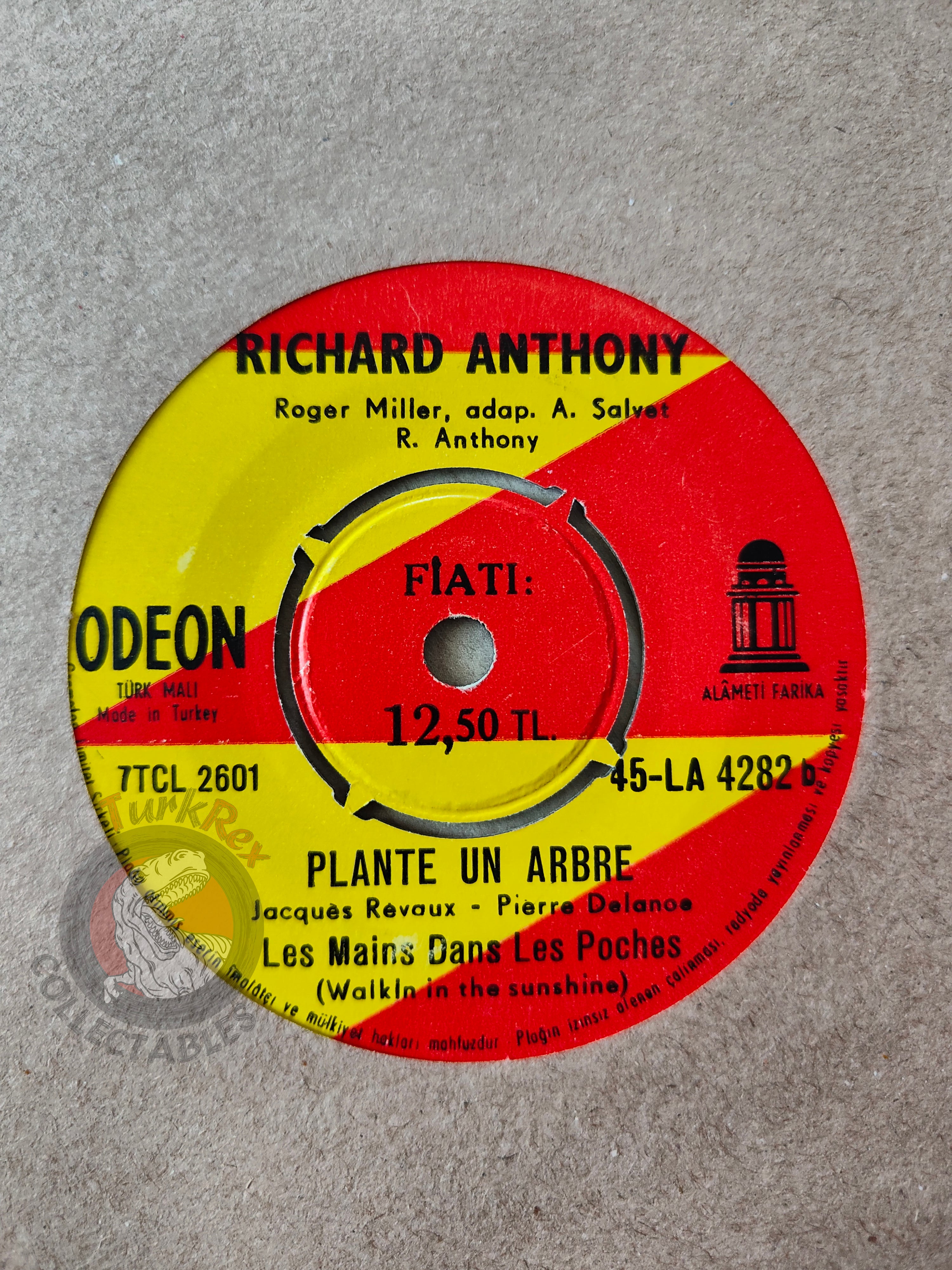 Richard Anthony – Aranjuez, Mon Amour 7" Turkish Pressing Vinyl Turkey Edition