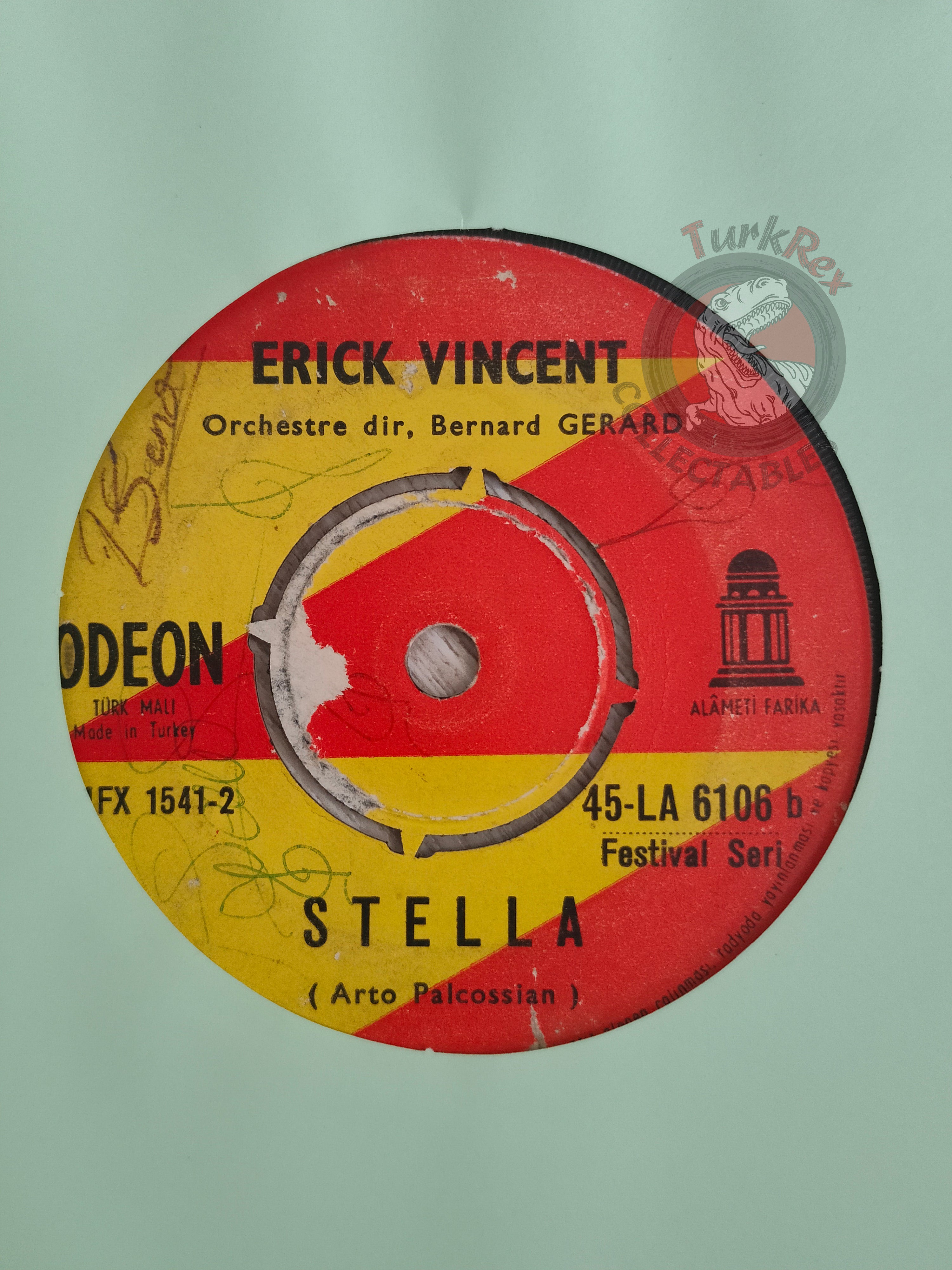 Erick Vincent – Rebecca / Stella 7" Turkish Pressing Vinyl Turkey Edition
