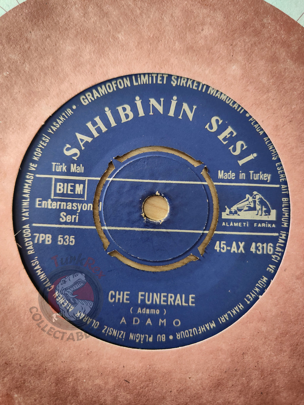Adamo – En Blue Jeans Et Blouson D'Cuir 7" Turkish Pressing Vinyl Turkey Edition
