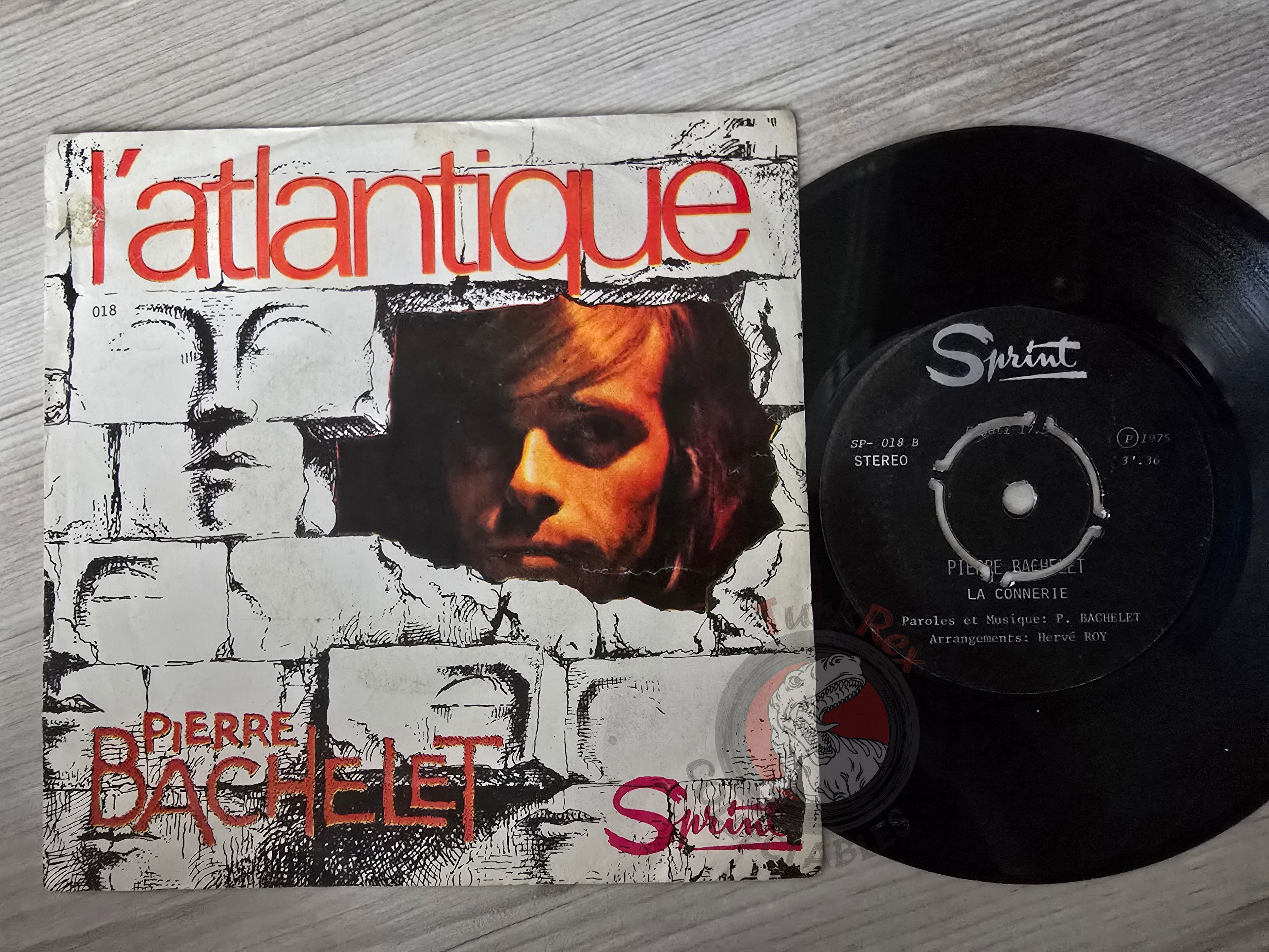 Pierre Bachelet – L'Atlantique 7" Turkish Pressing Vinyl Turkey Edition